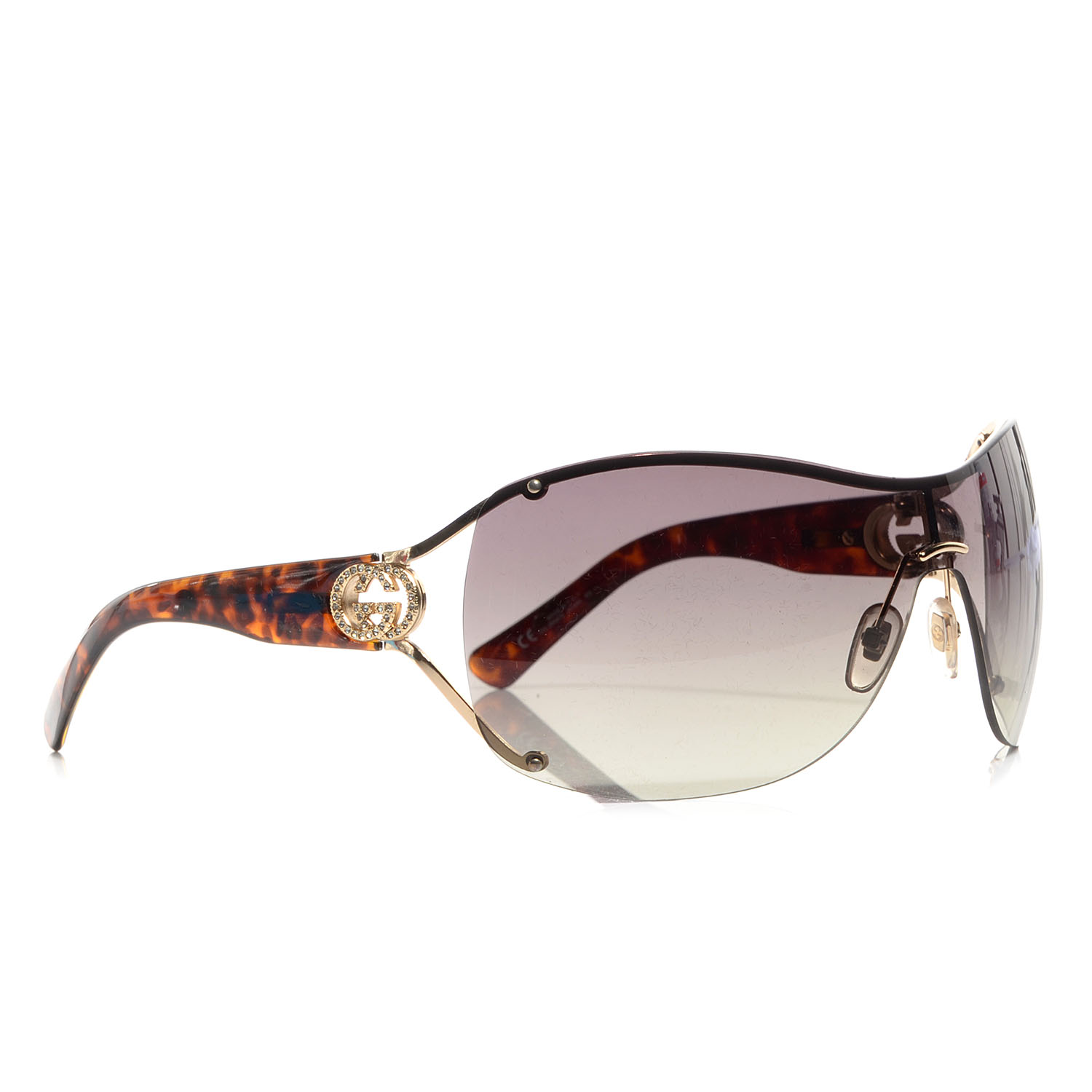 GUCCI Crystal GG Logo Sunglasses GG 2808/S Tortoise 77343