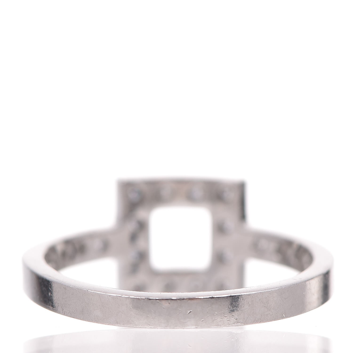 TIFFANY Platinum Diamond Square Ring 49 4.75 305069