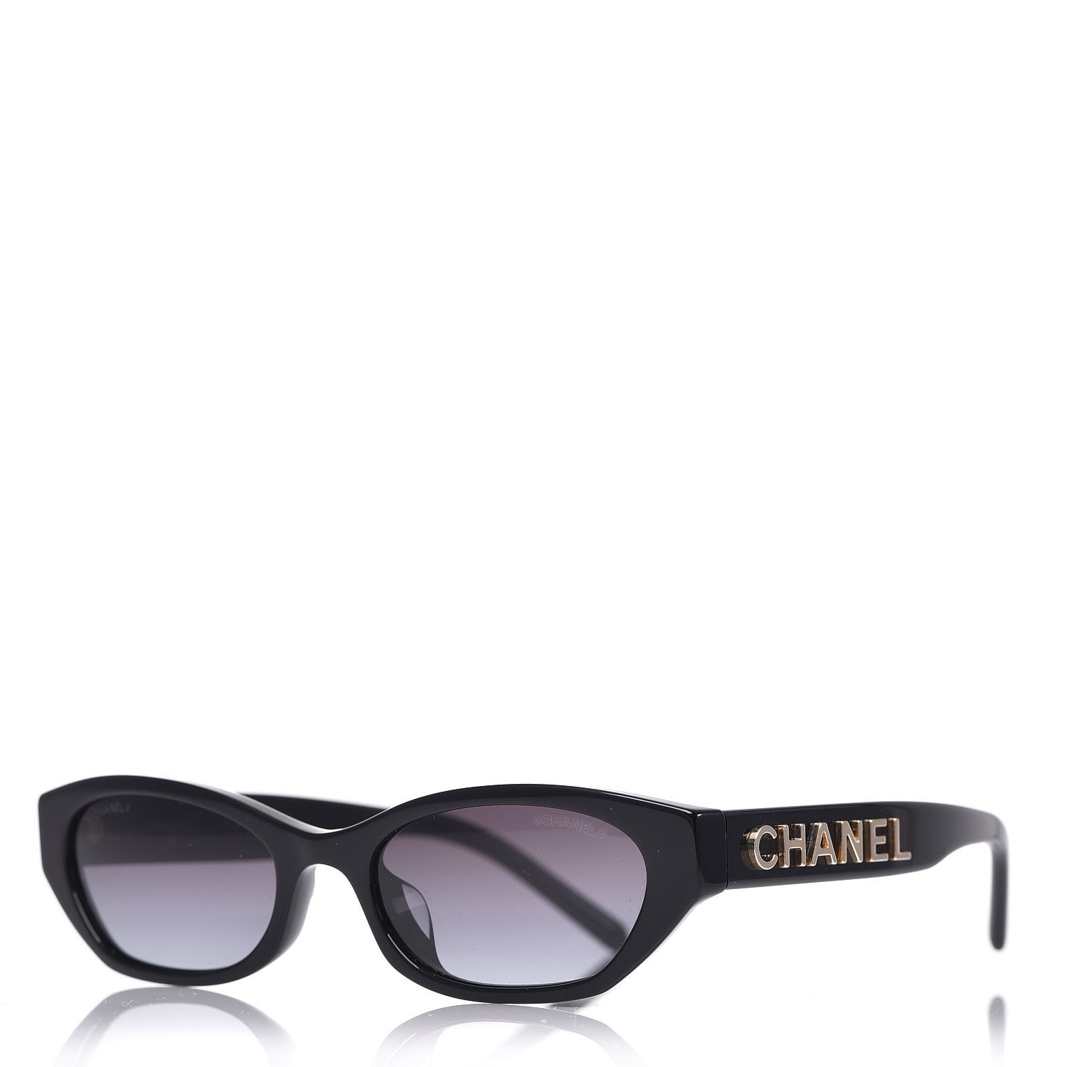CHANEL Rectangle Sunglasses A71280 Black 305328 | FASHIONPHILE