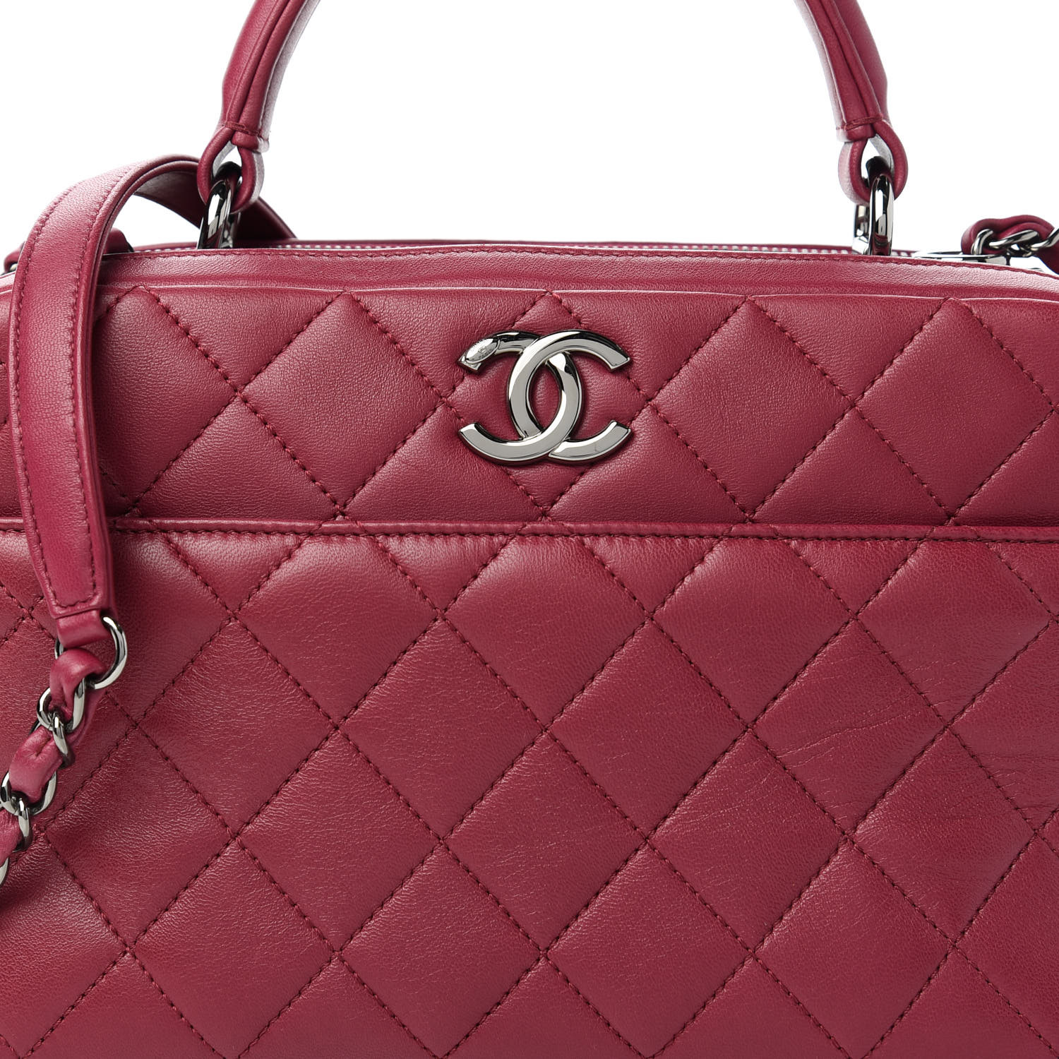 chanel pink bowling bag