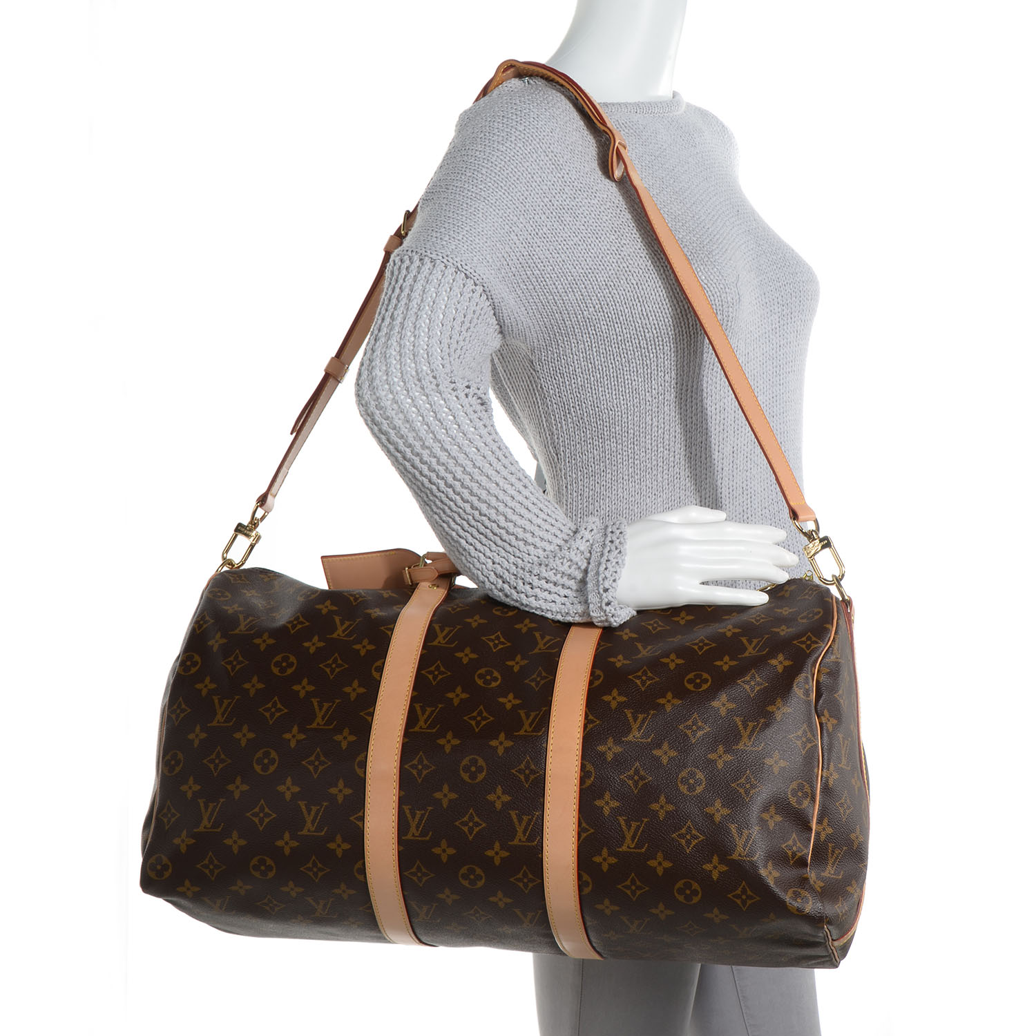 louis vuitton keepall 50 bandoulière black autres toiles monogram