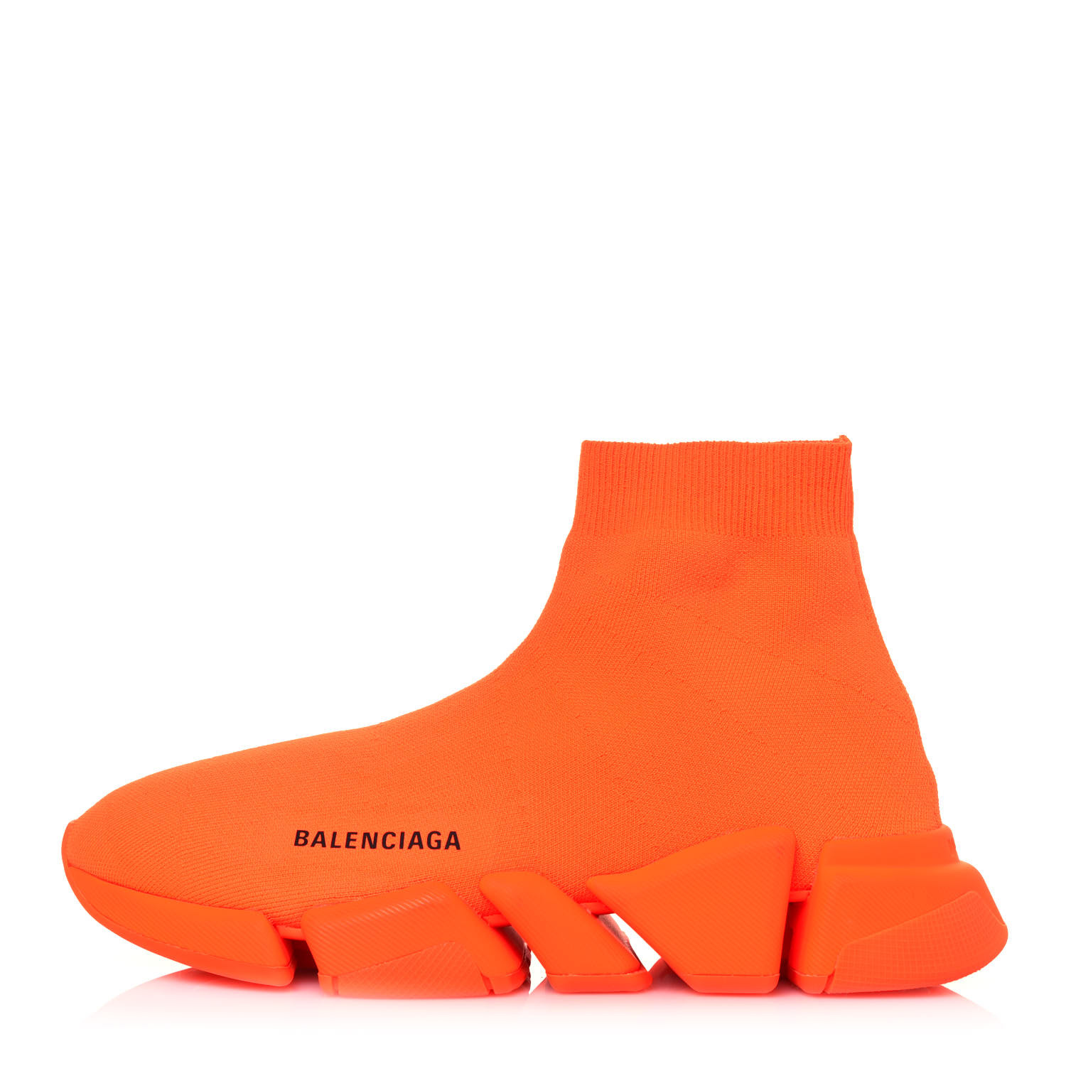 balenciaga orange speed trainers