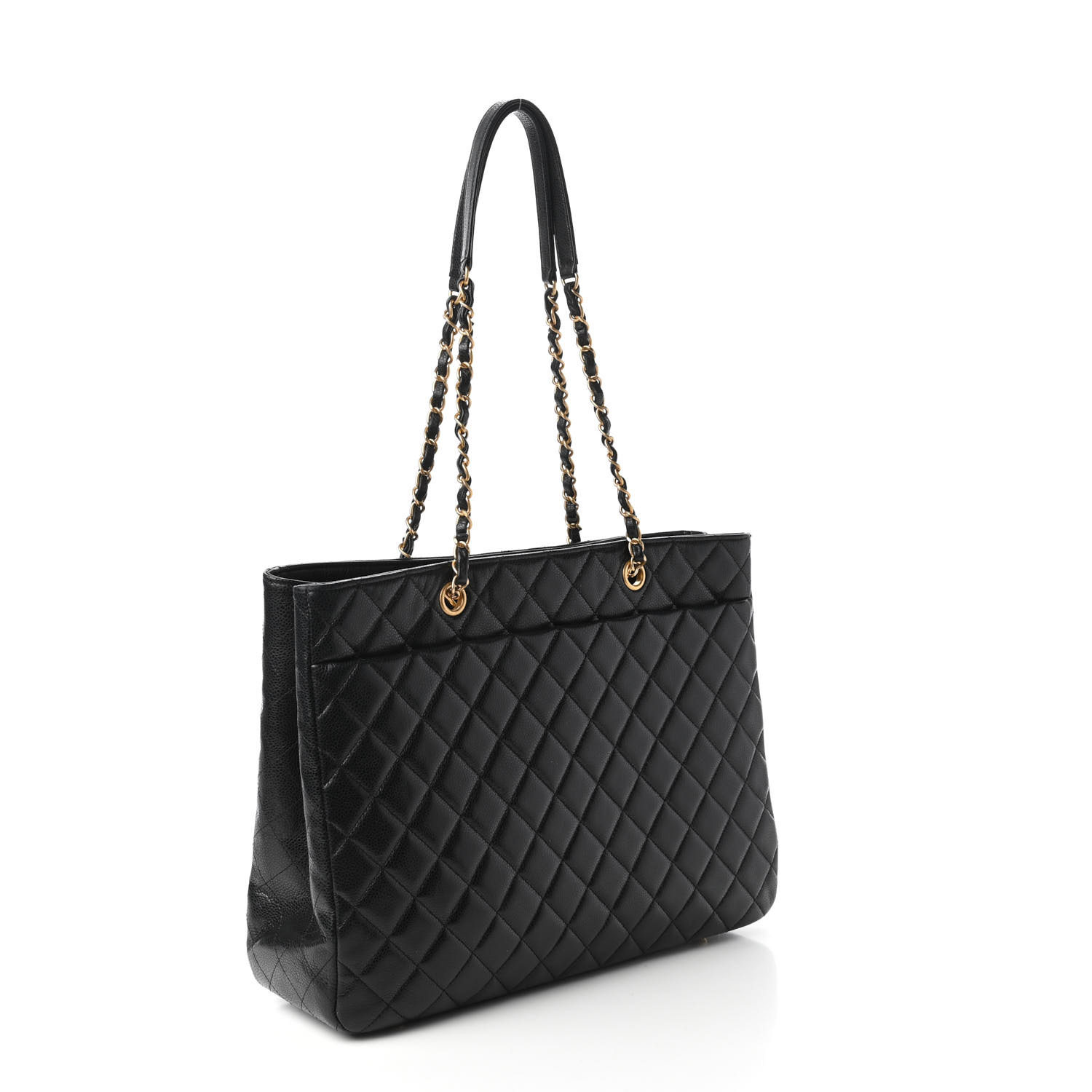 CHANEL Caviar Quilted Large Shopping Tote Black 744837 | FASHIONPHILE