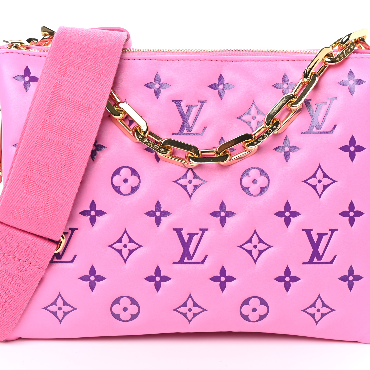 pink coussin lv