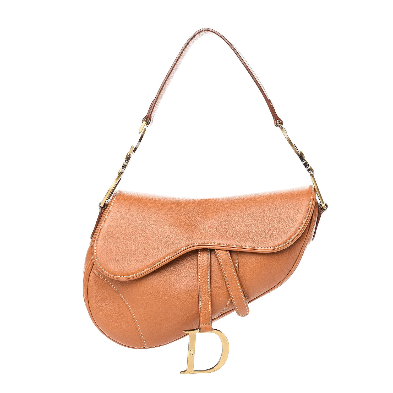 tan dior saddle bag