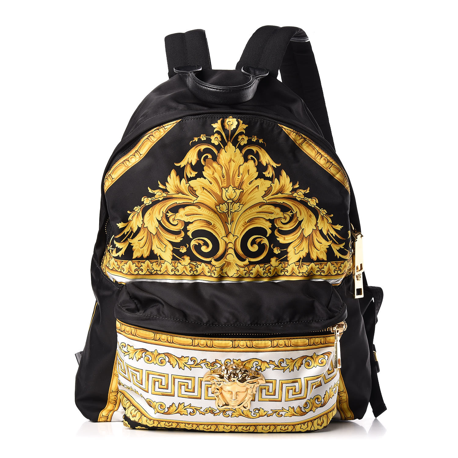 gold versace backpack