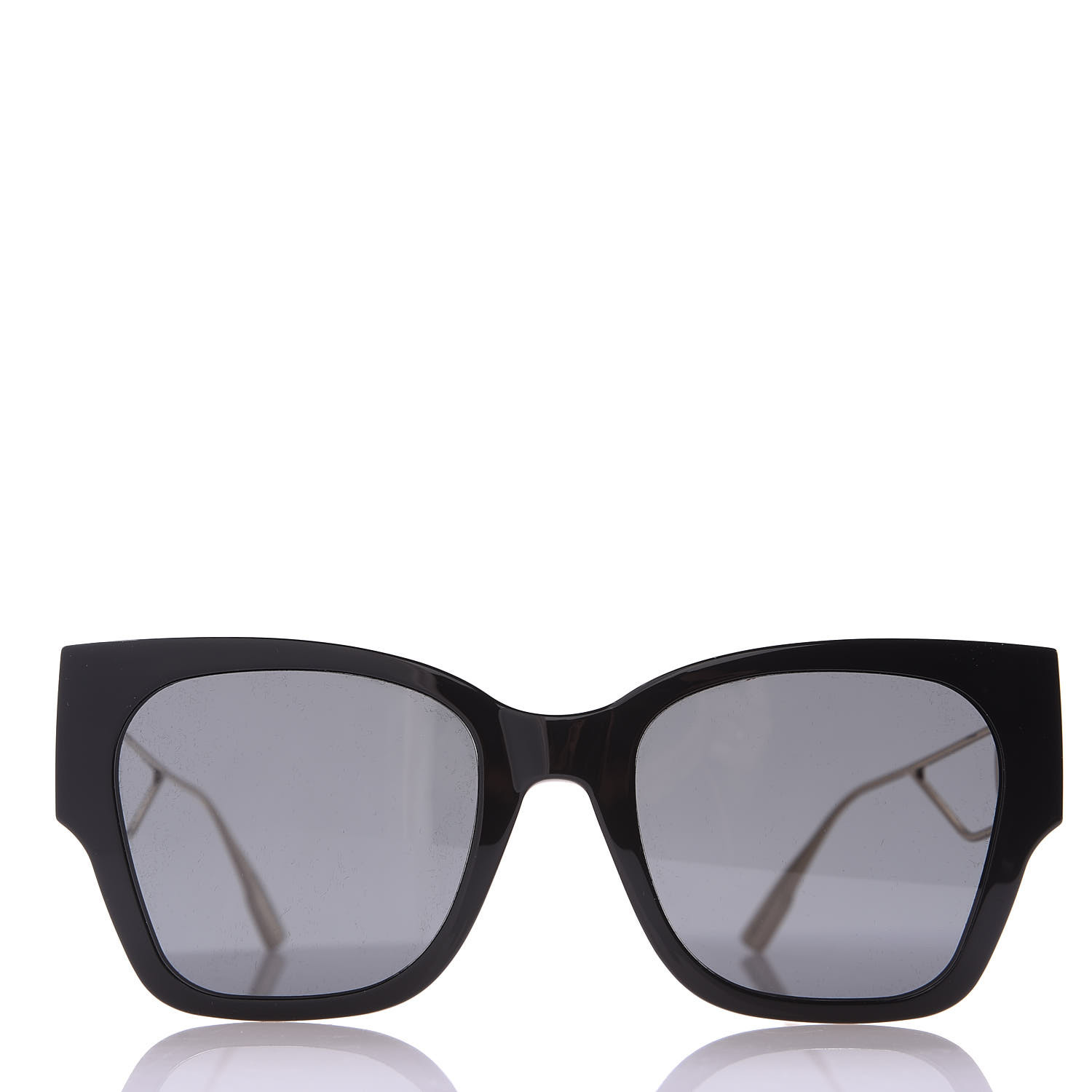 CHRISTIAN DIOR Rectangular 30 Montaigne 1 Sunglasses Black 555990 ...