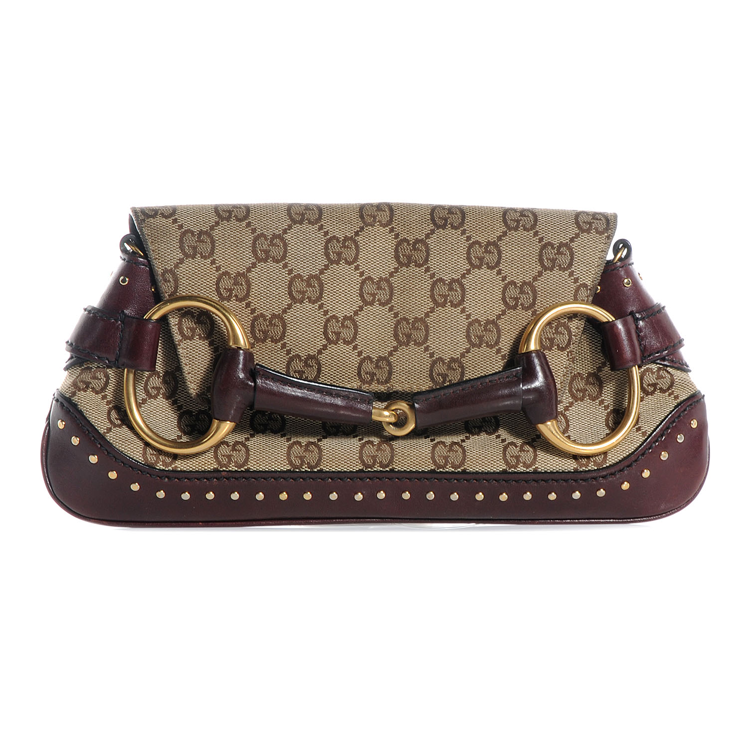 gucci monogram horsebit clutch