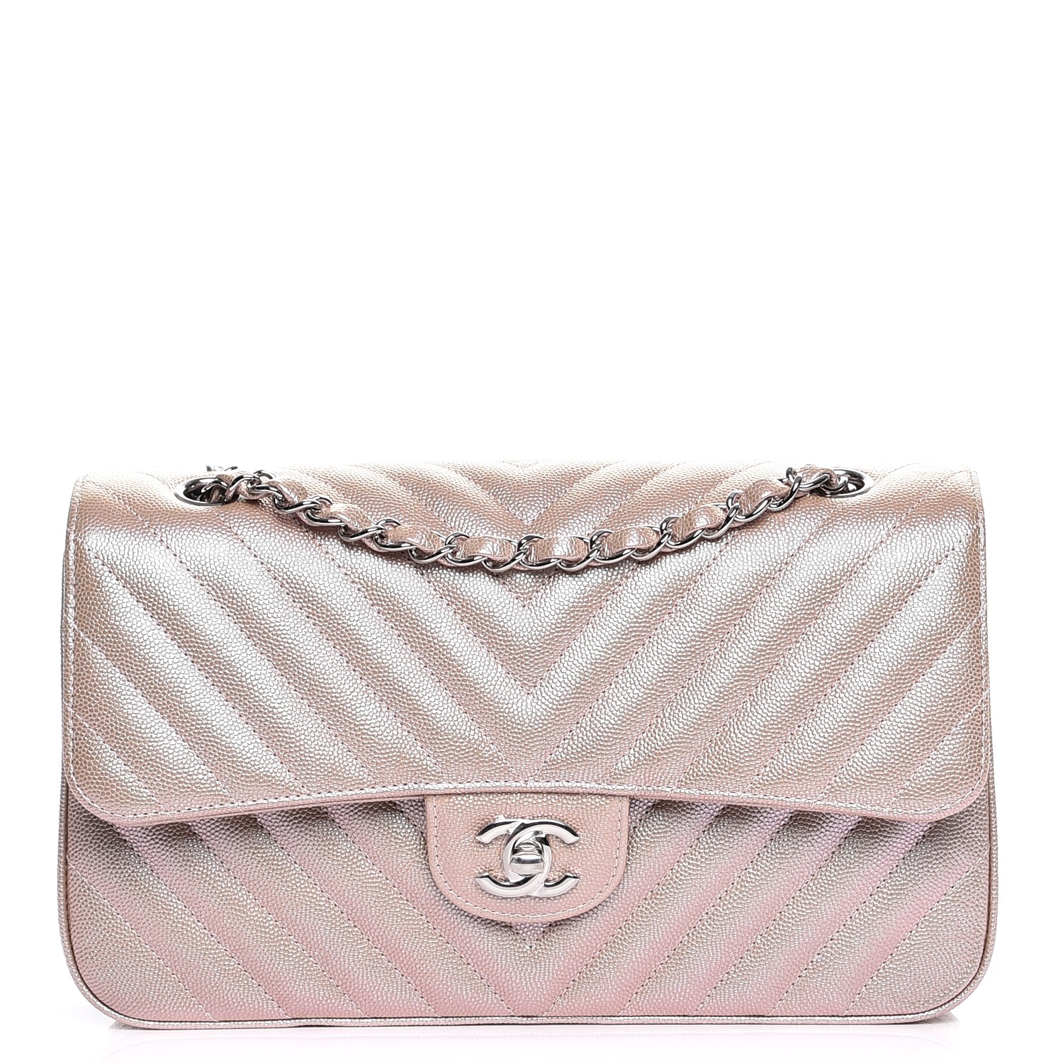 chanel rose gold flap bag