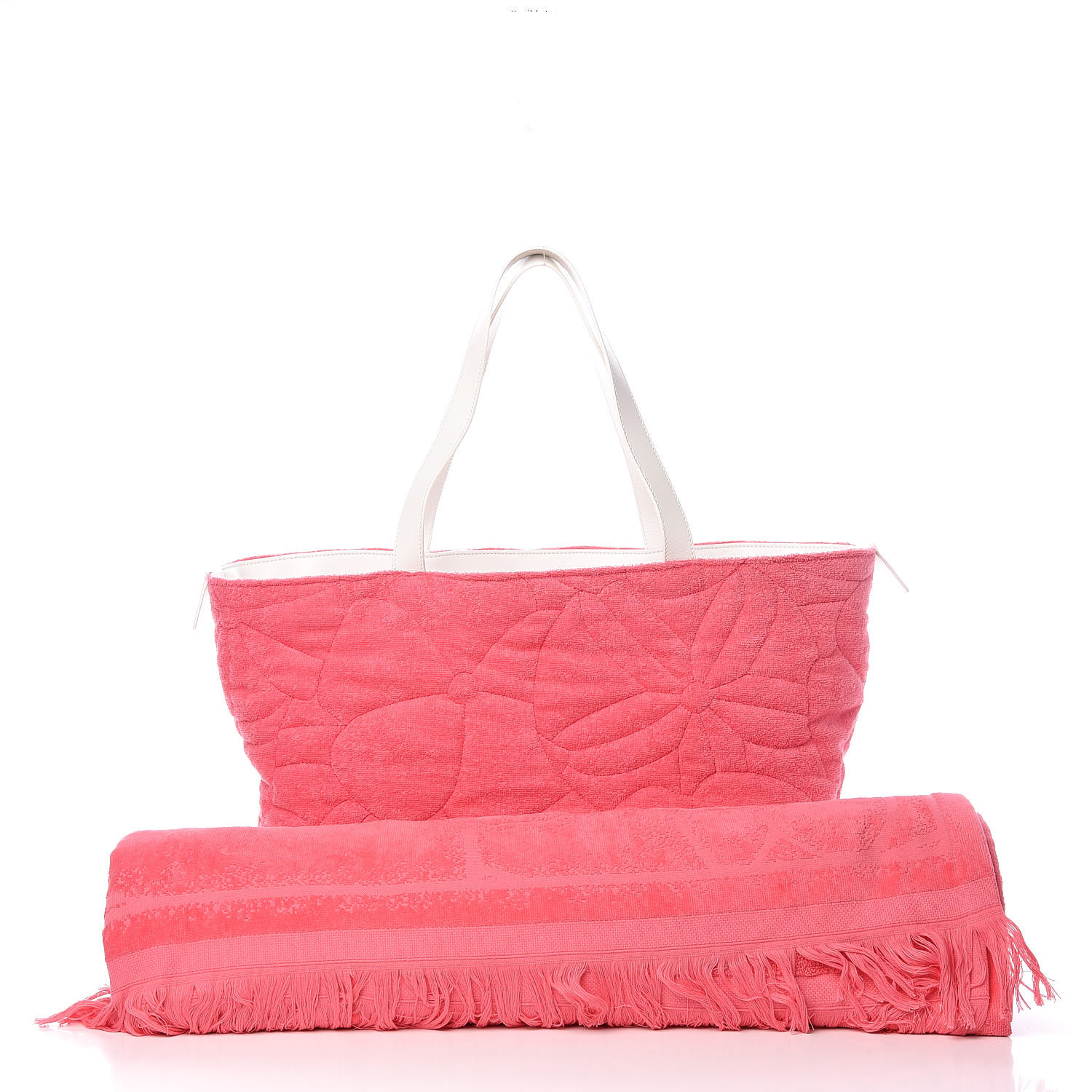 chanel terry cloth bag pink