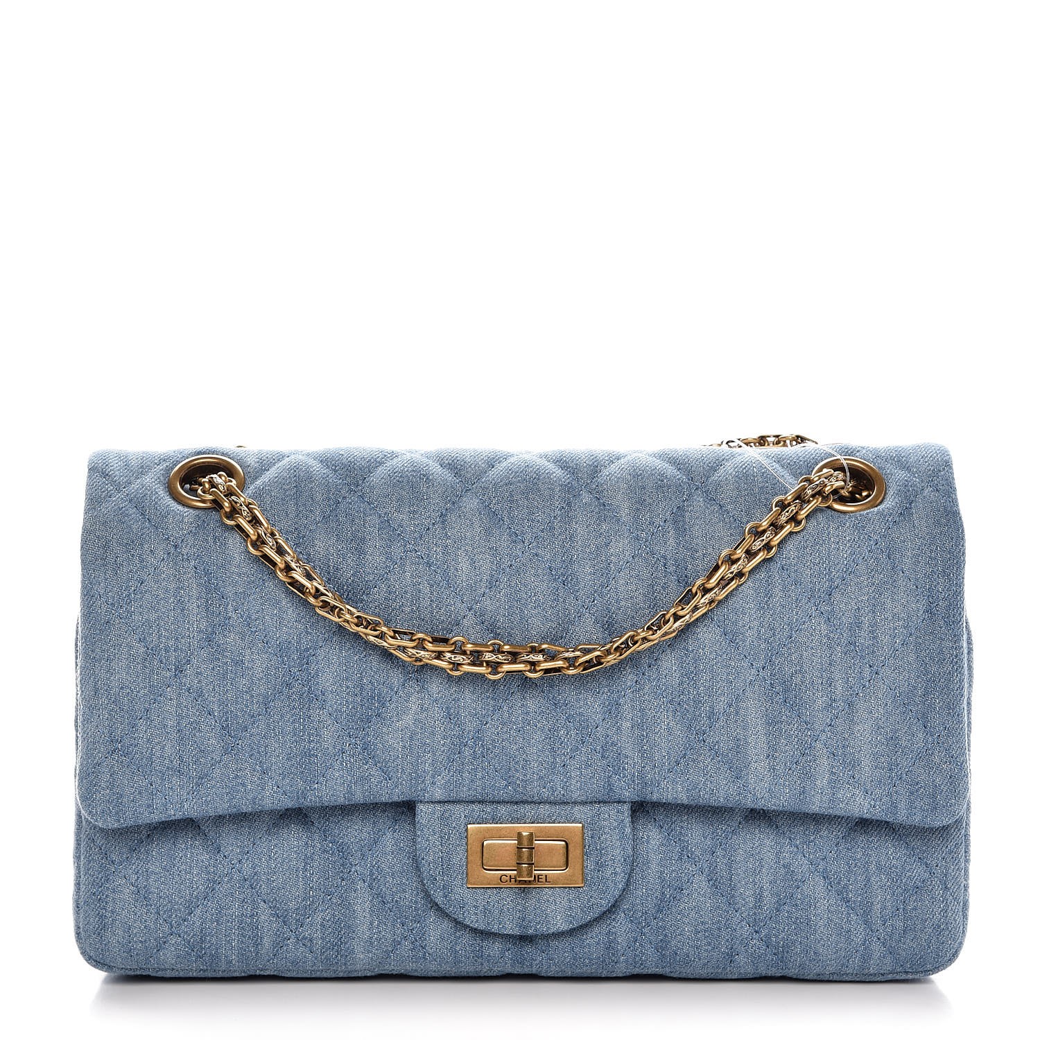 CHANEL Denim Quilted 2.55 Reissue 225 Flap Light Blue 315553