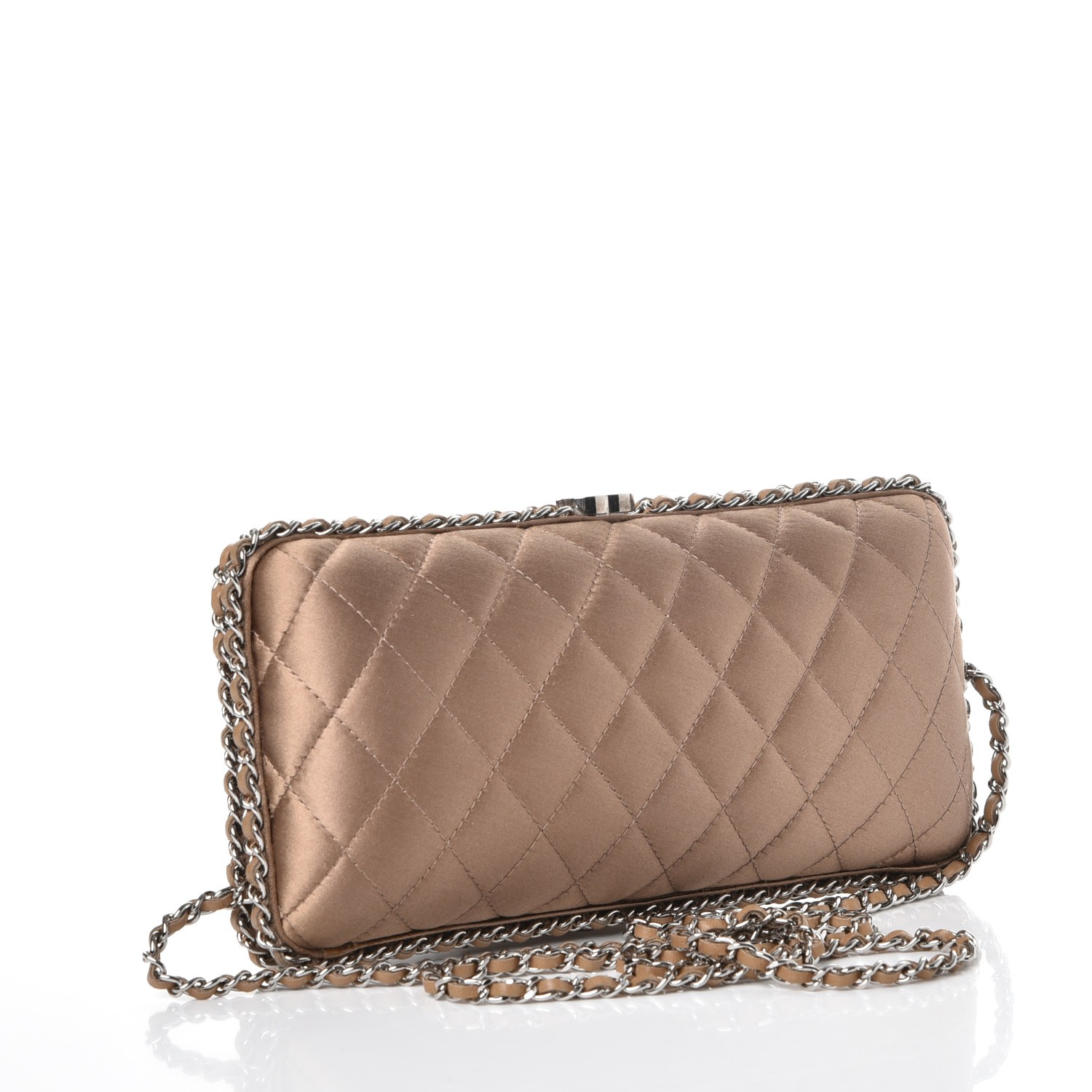 chanel satin clutch