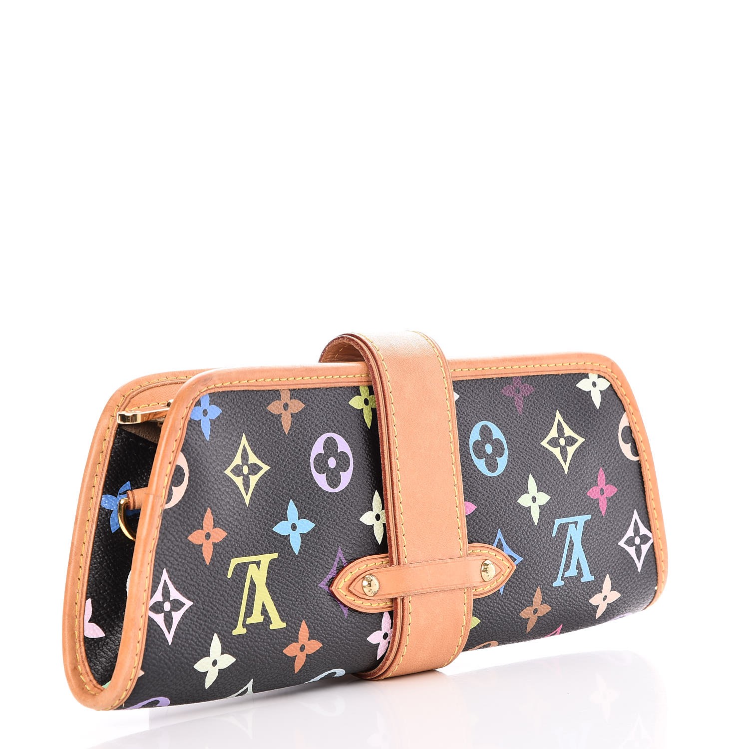 lv multicolor shirley clutch