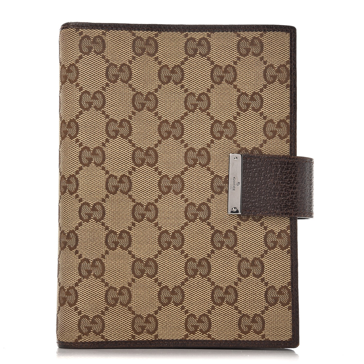 GUCCI Monogram Standard Agenda Dark Brown 241946 FASHIONPHILE