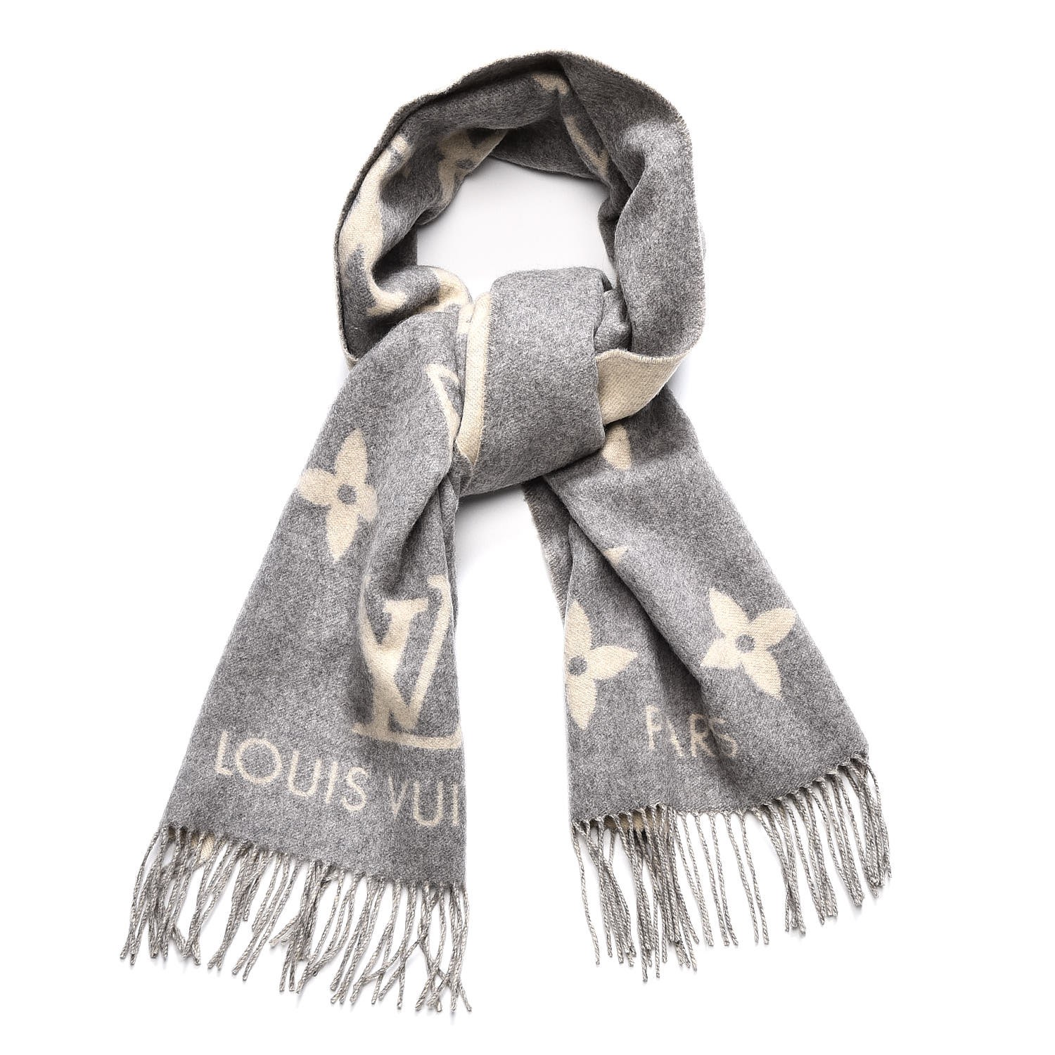 Louis Vuitton Cashmere Monogram Reykjavik Scarf 242332