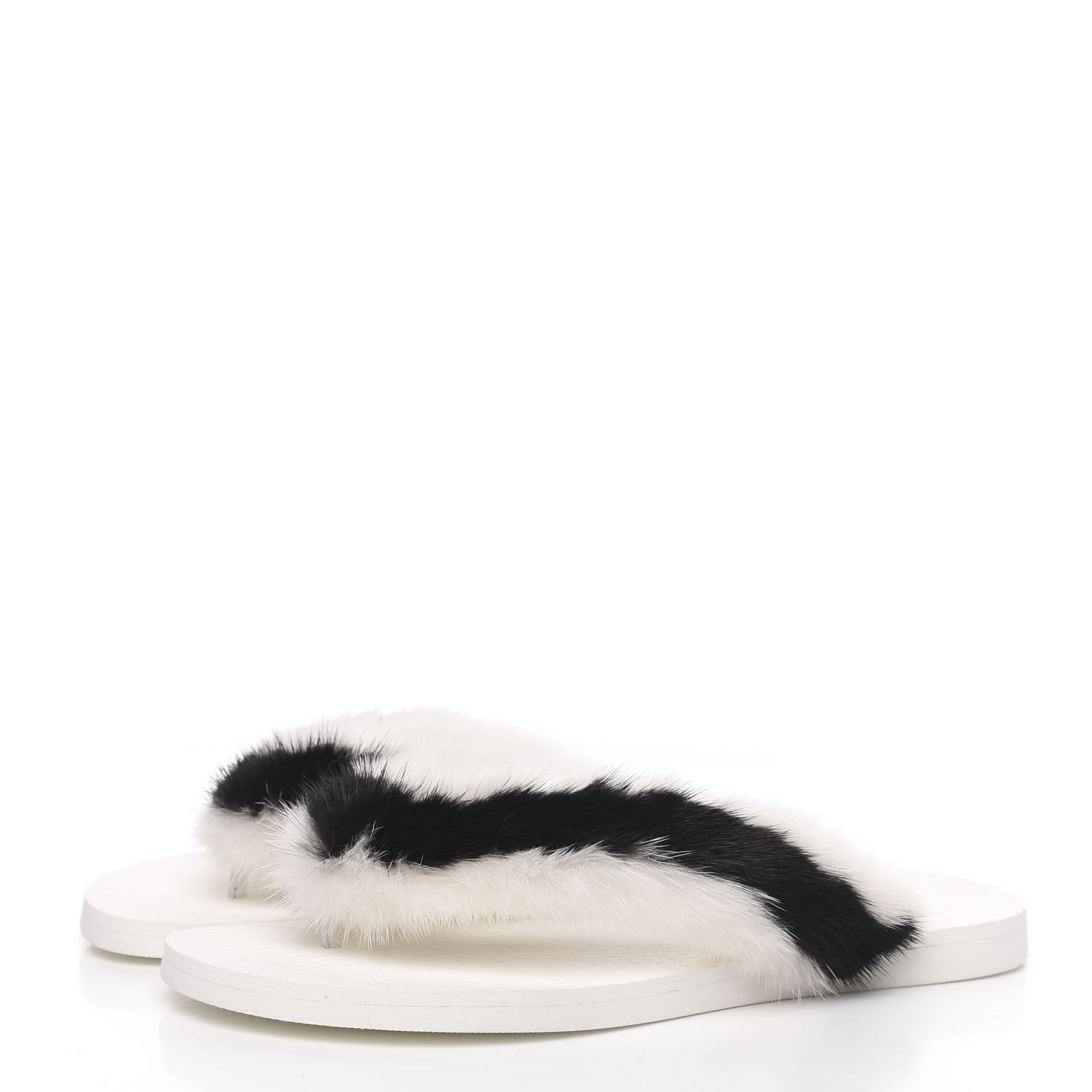 valentino mink fur sandals