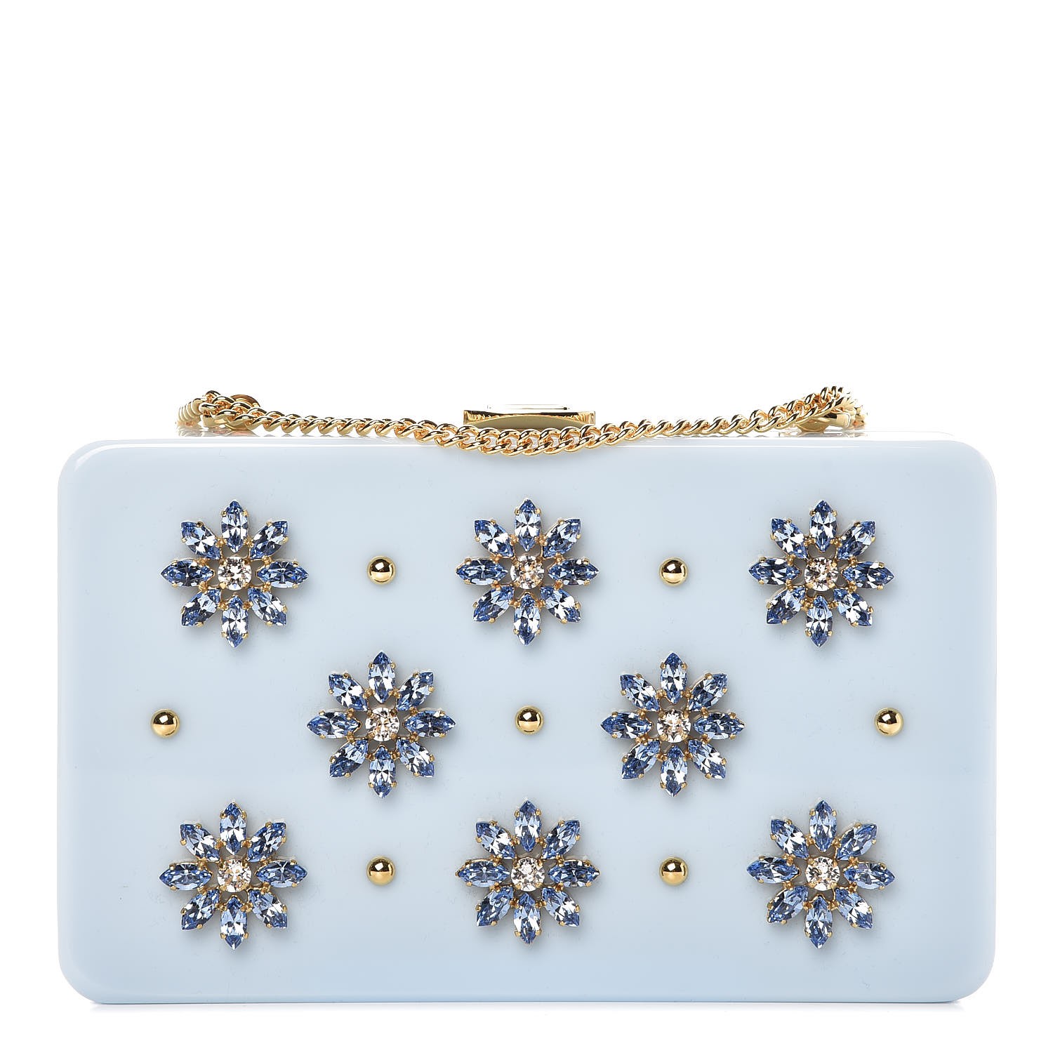 prada blue clutch