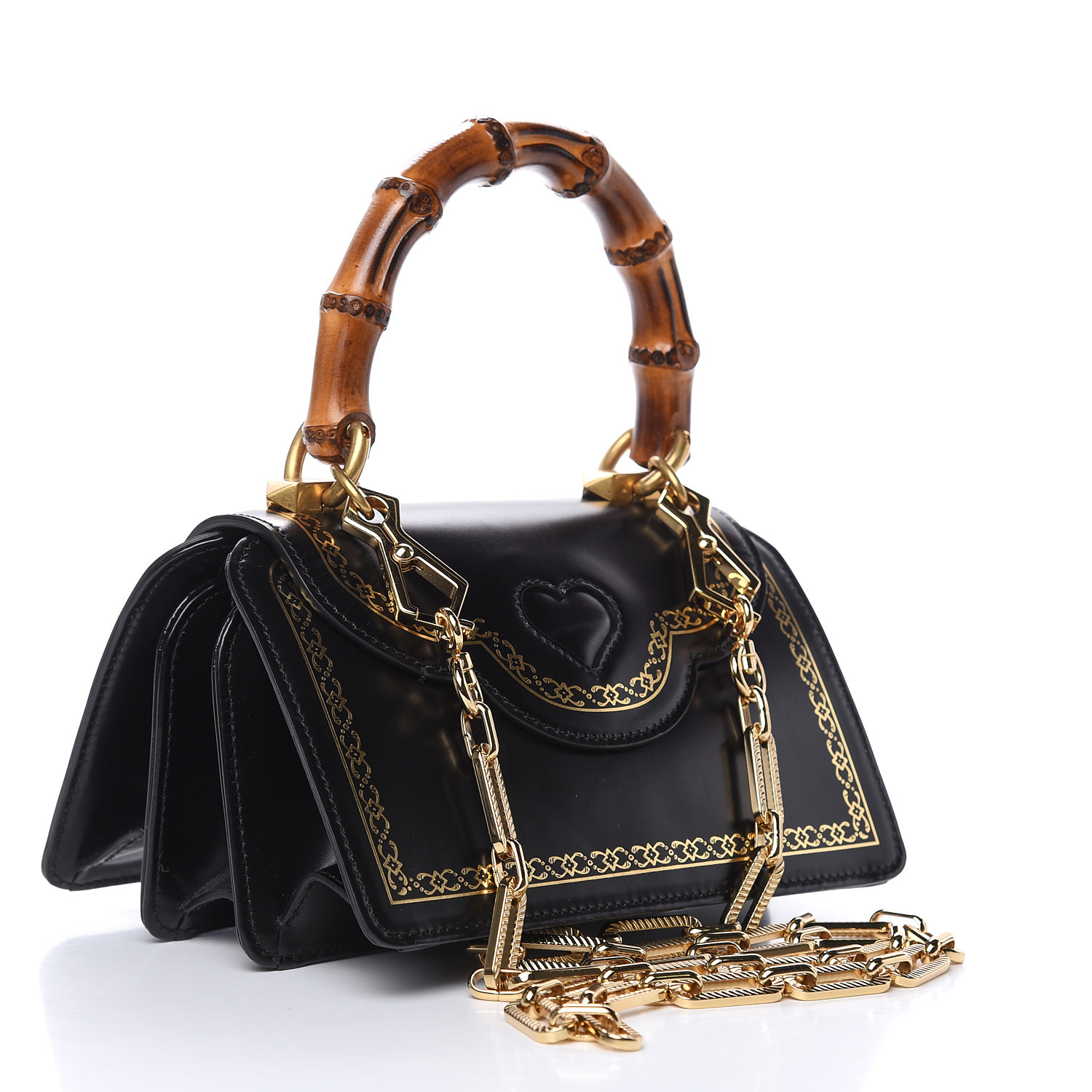 black gucci bamboo bag