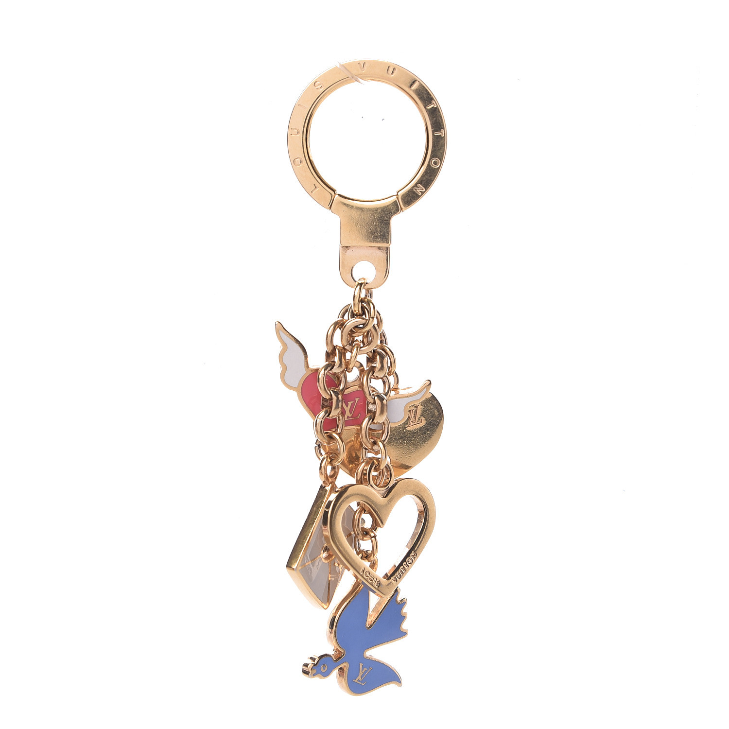 LOUIS VUITTON Love Birds Bag Charm 494457 | FASHIONPHILE