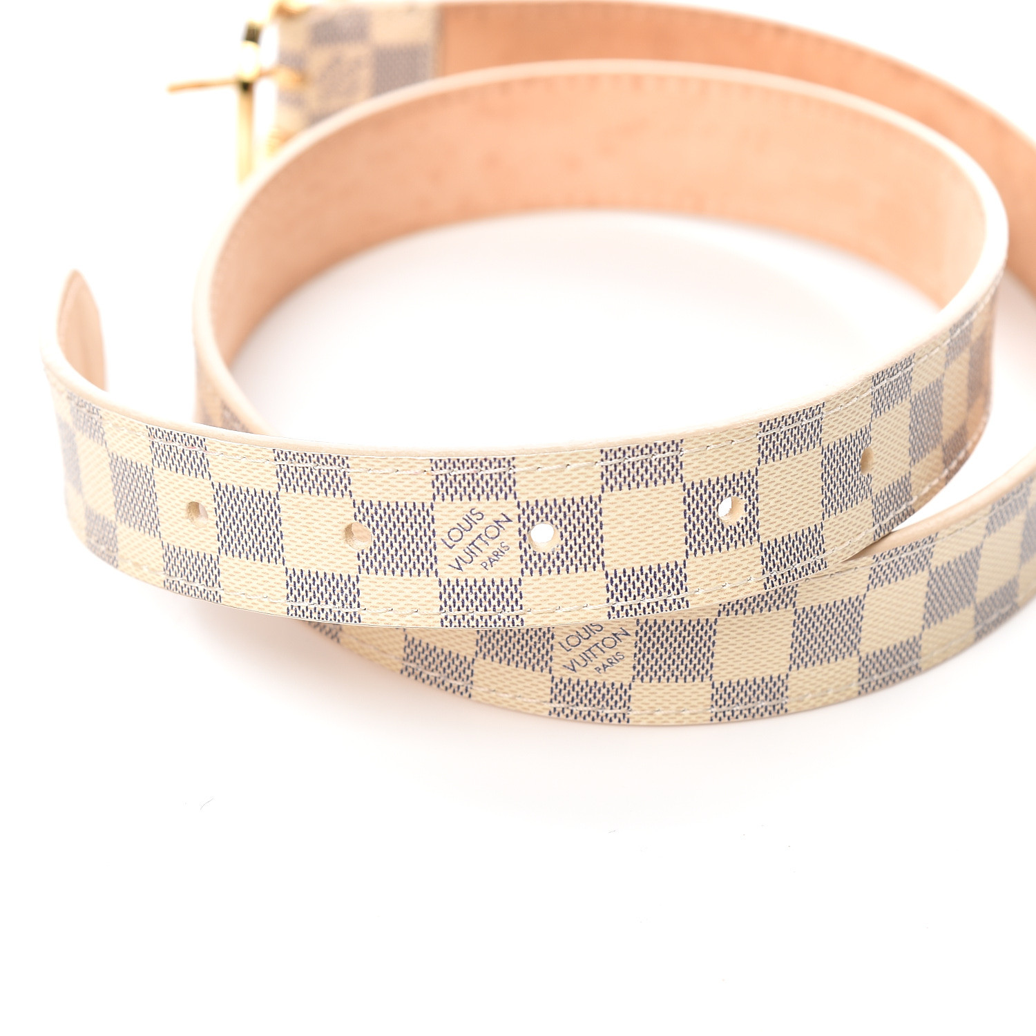 damier azur belt