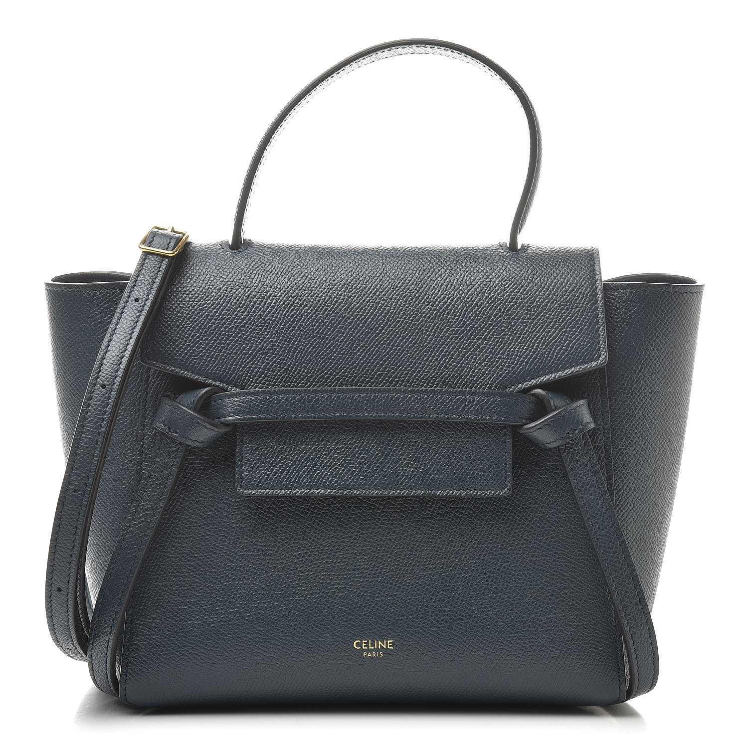 Celine Baby Grained Calfskin Nano Belt Bag Abyss Blue Fashionphile