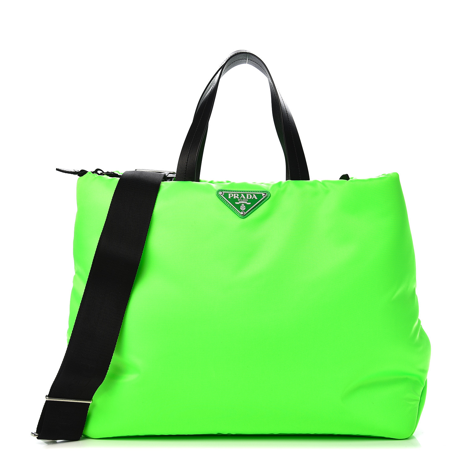 prada green tote bag
