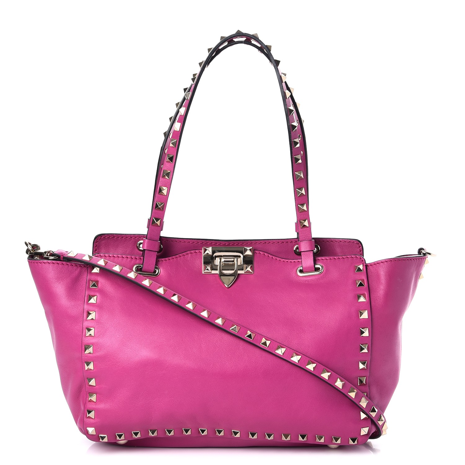 valentino rockstud vitello tote bag