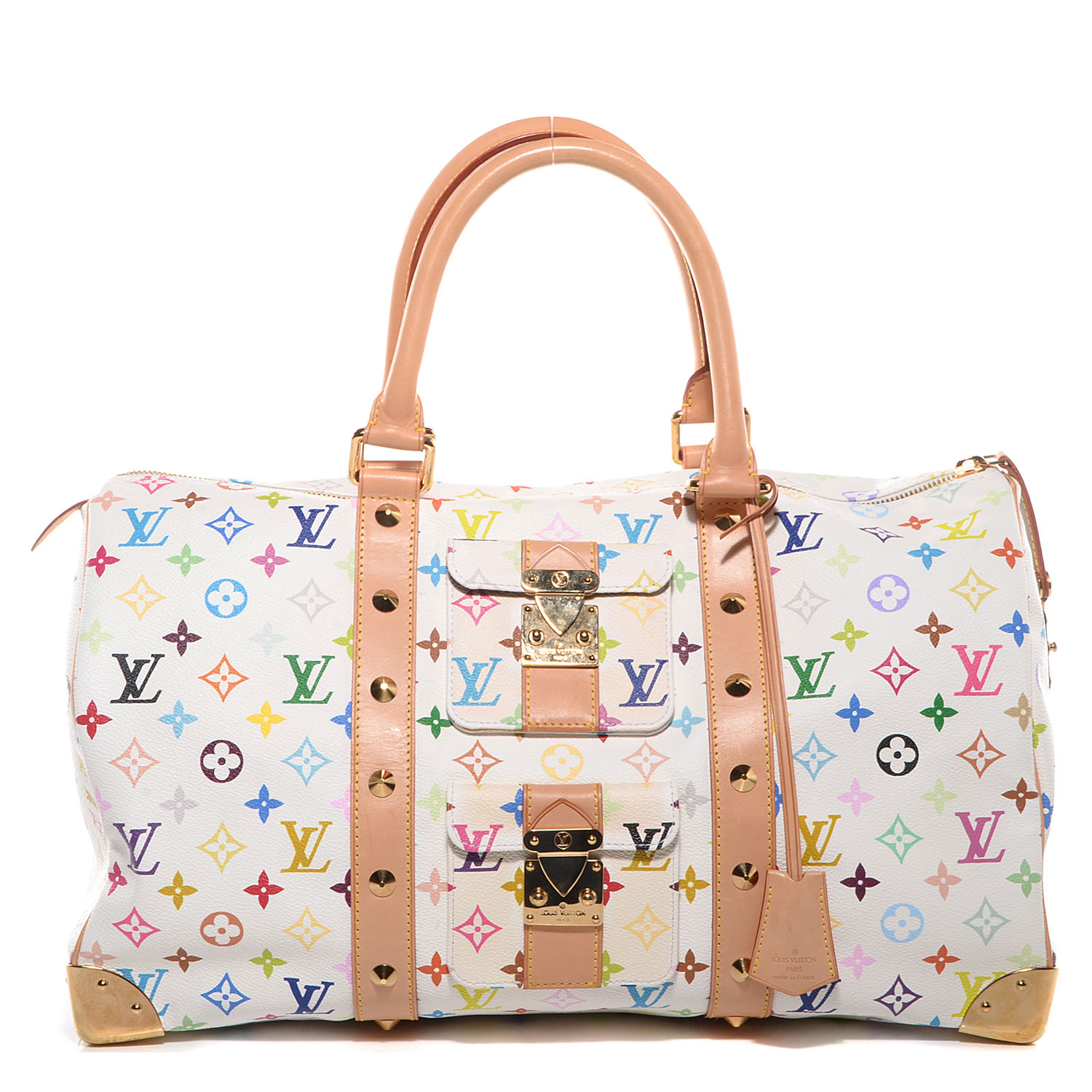 louis vuitton white keepall