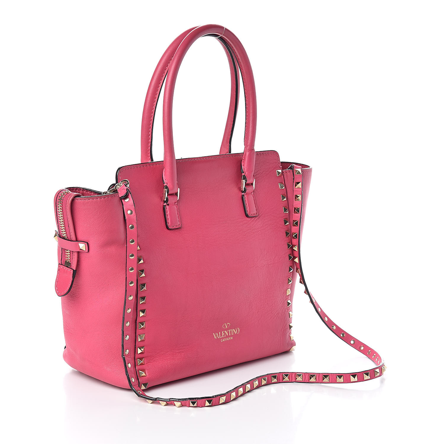 valentino rockstud vitello tote bag