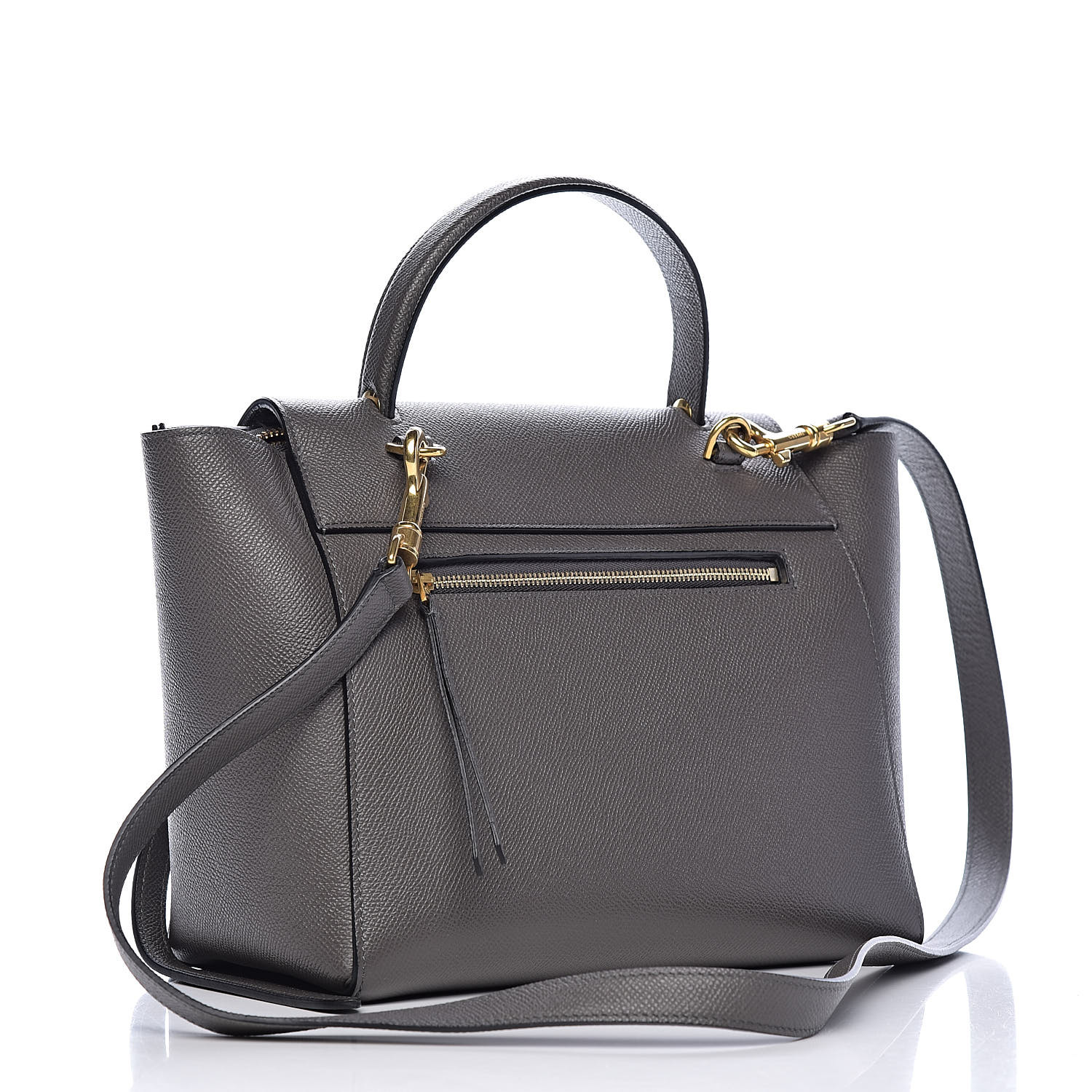 CELINE Grained Calfskin Micro Belt Bag Grey 502837