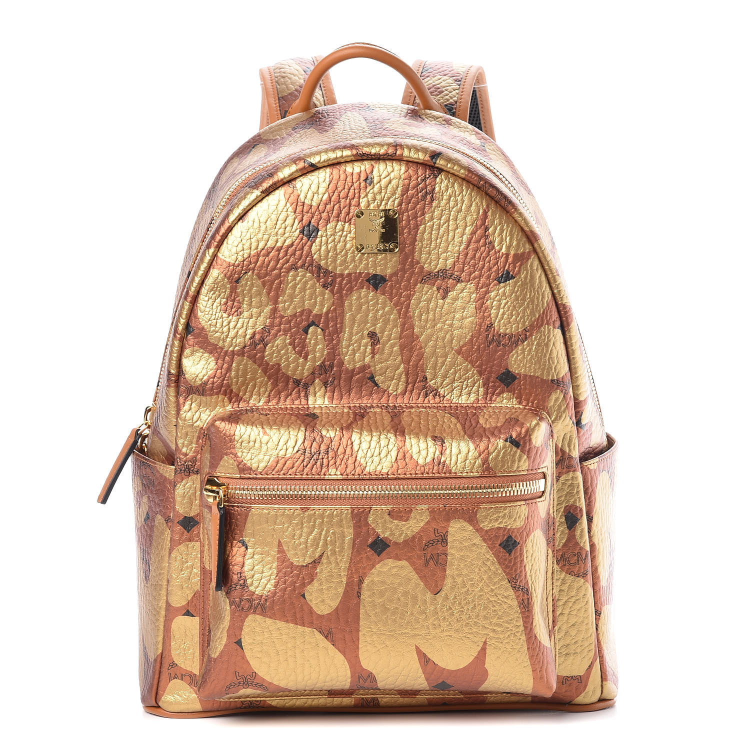 mcm leopard backpack