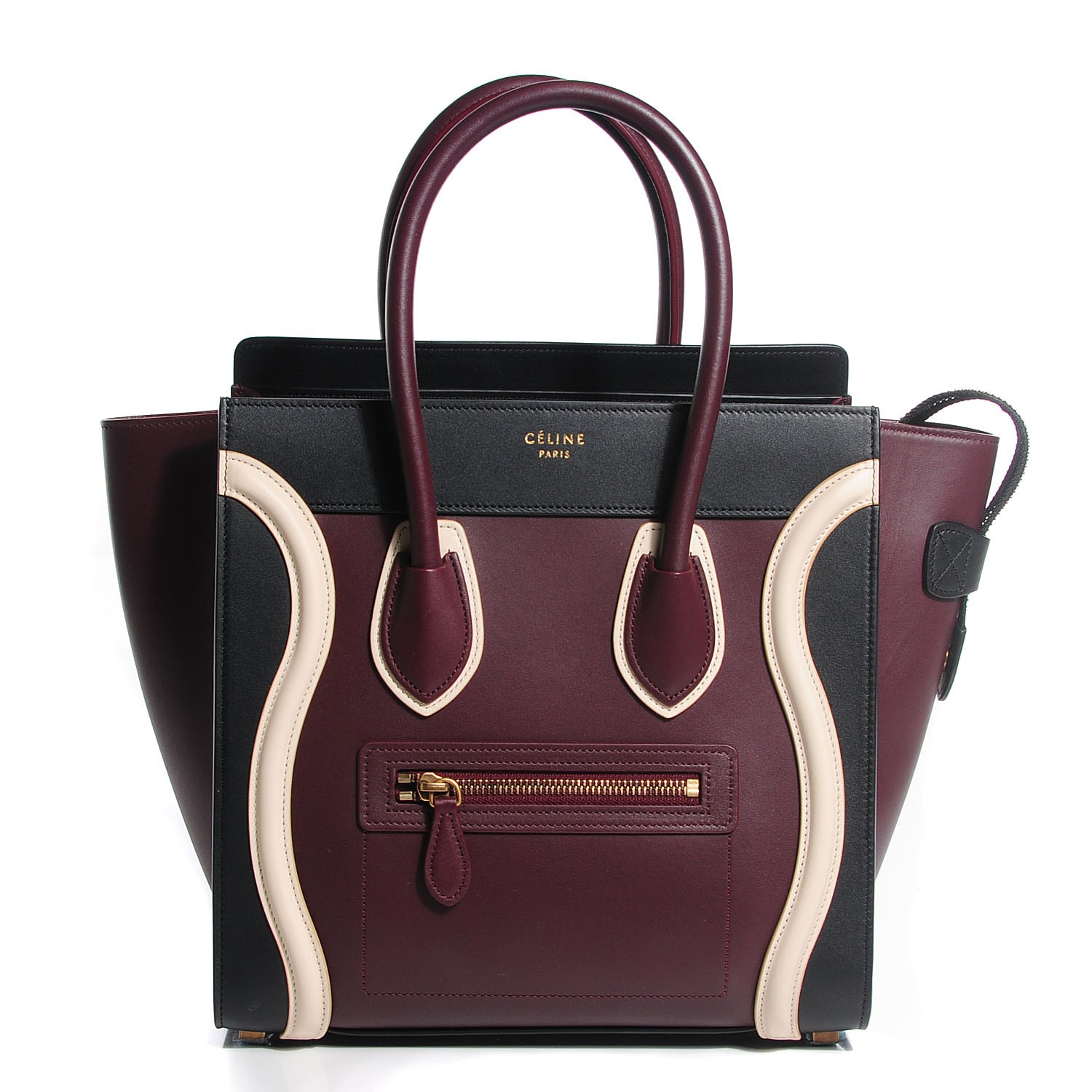 celine micro luggage burgundy