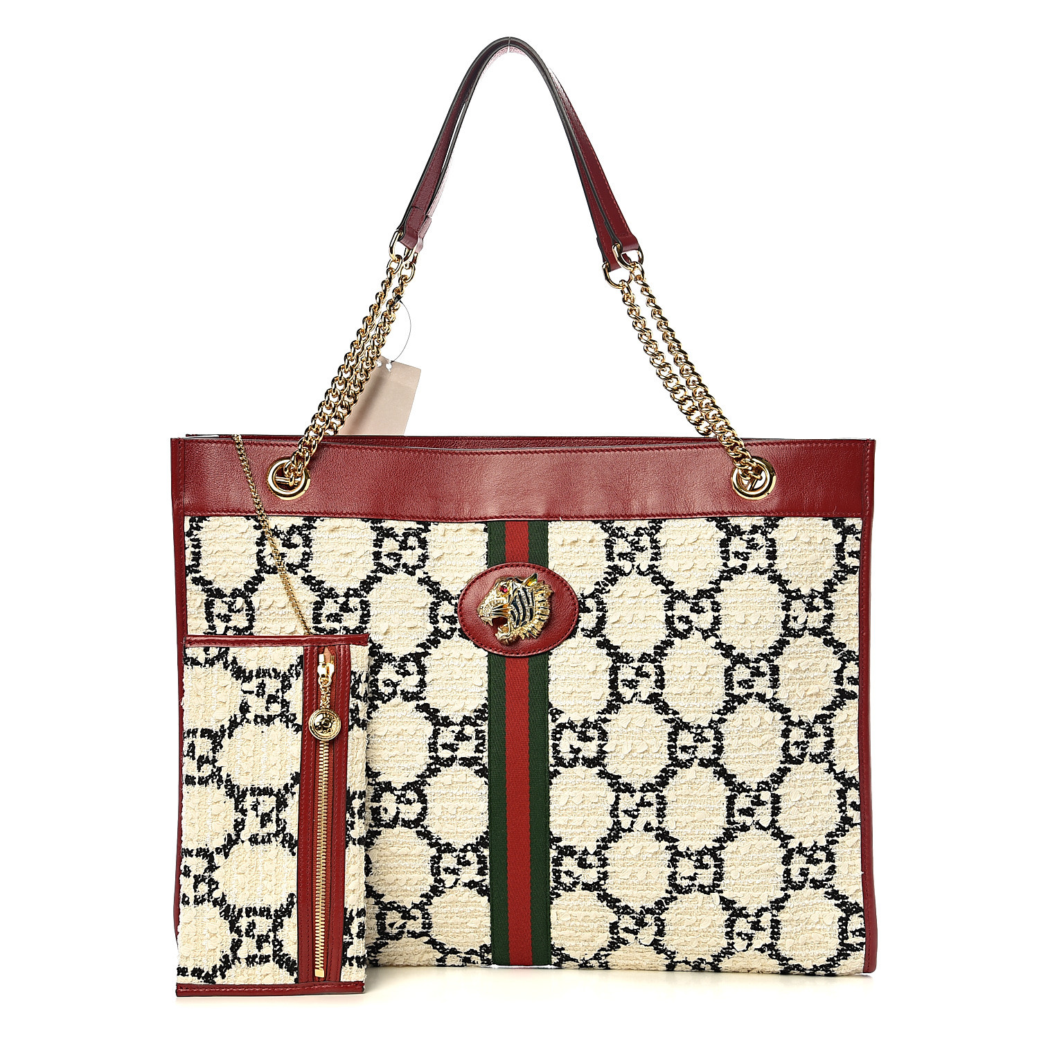 rajah gg tweed large tote