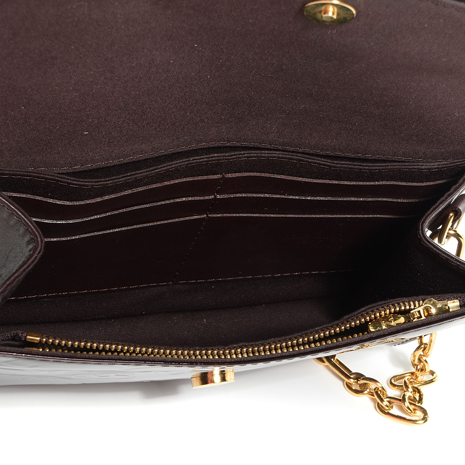 Louis Vuitton Amarante Vernis Leather Chain Louise GM Bag at 1stDibs