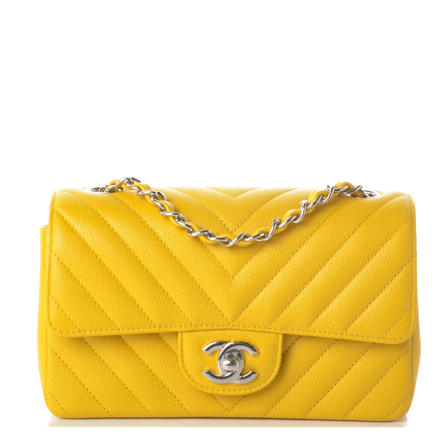 chanel mini yellow