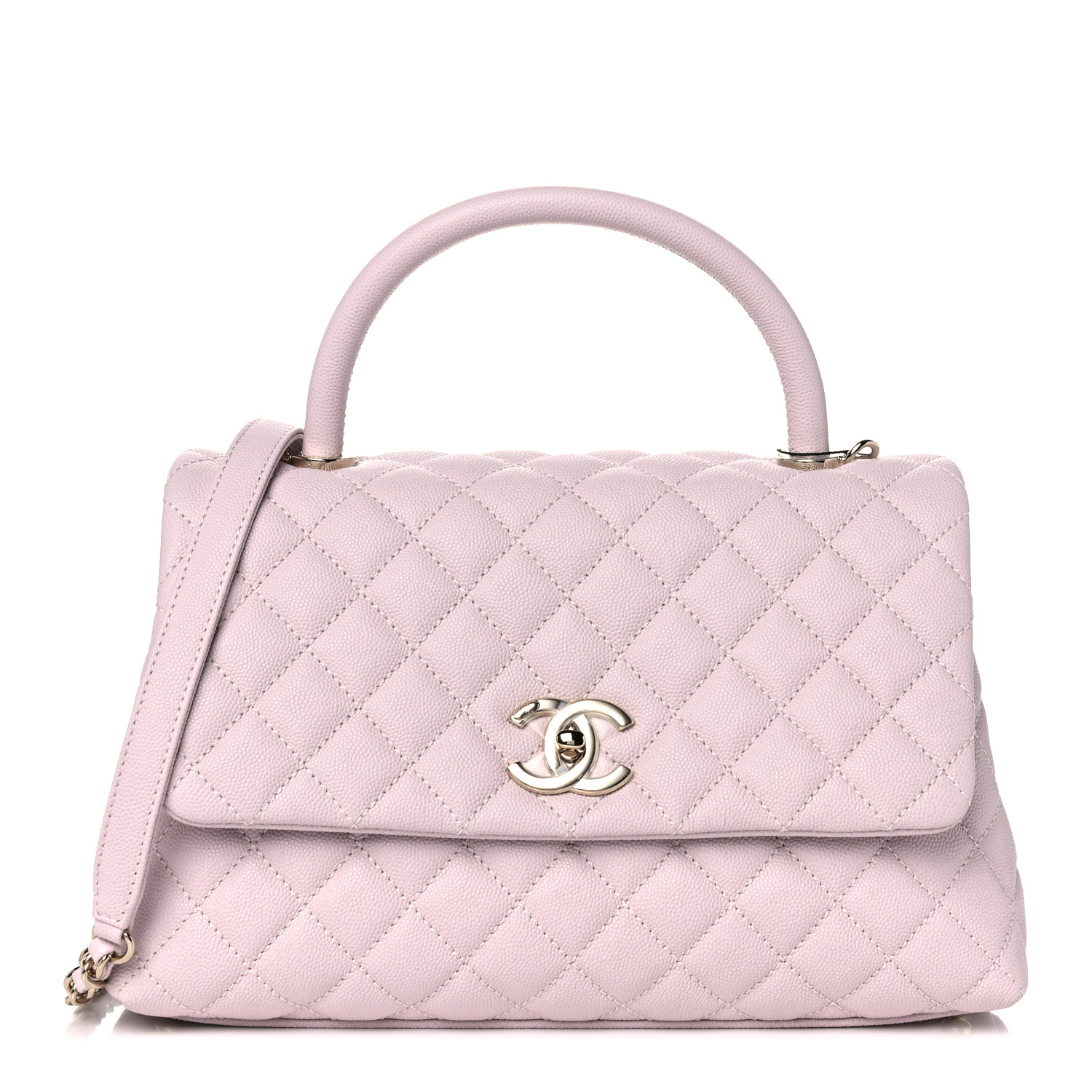 Chanel Caviar Quilted Small Coco Handle Flap Lilas Lilac Fashionphile