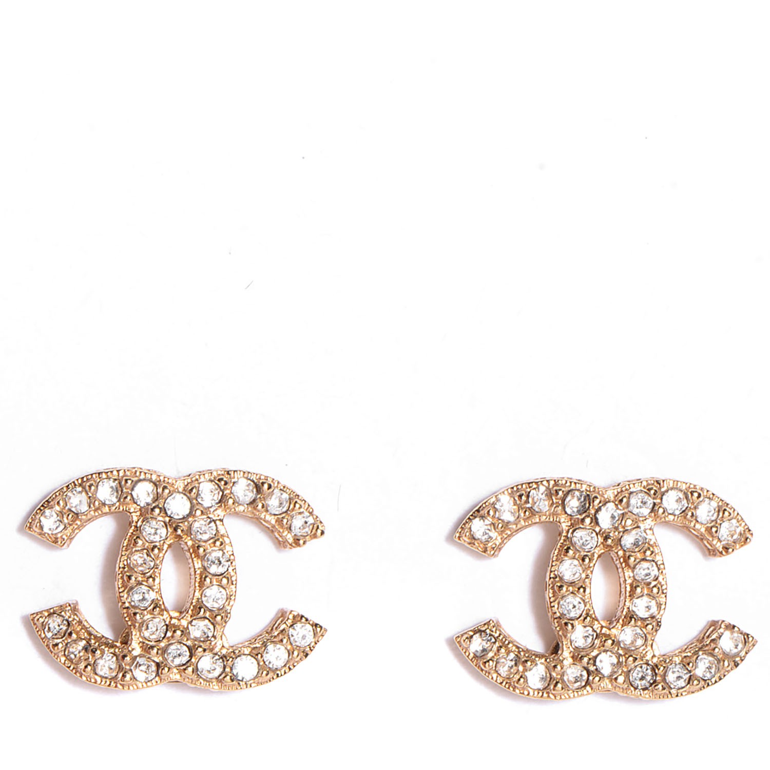 gold cc earrings