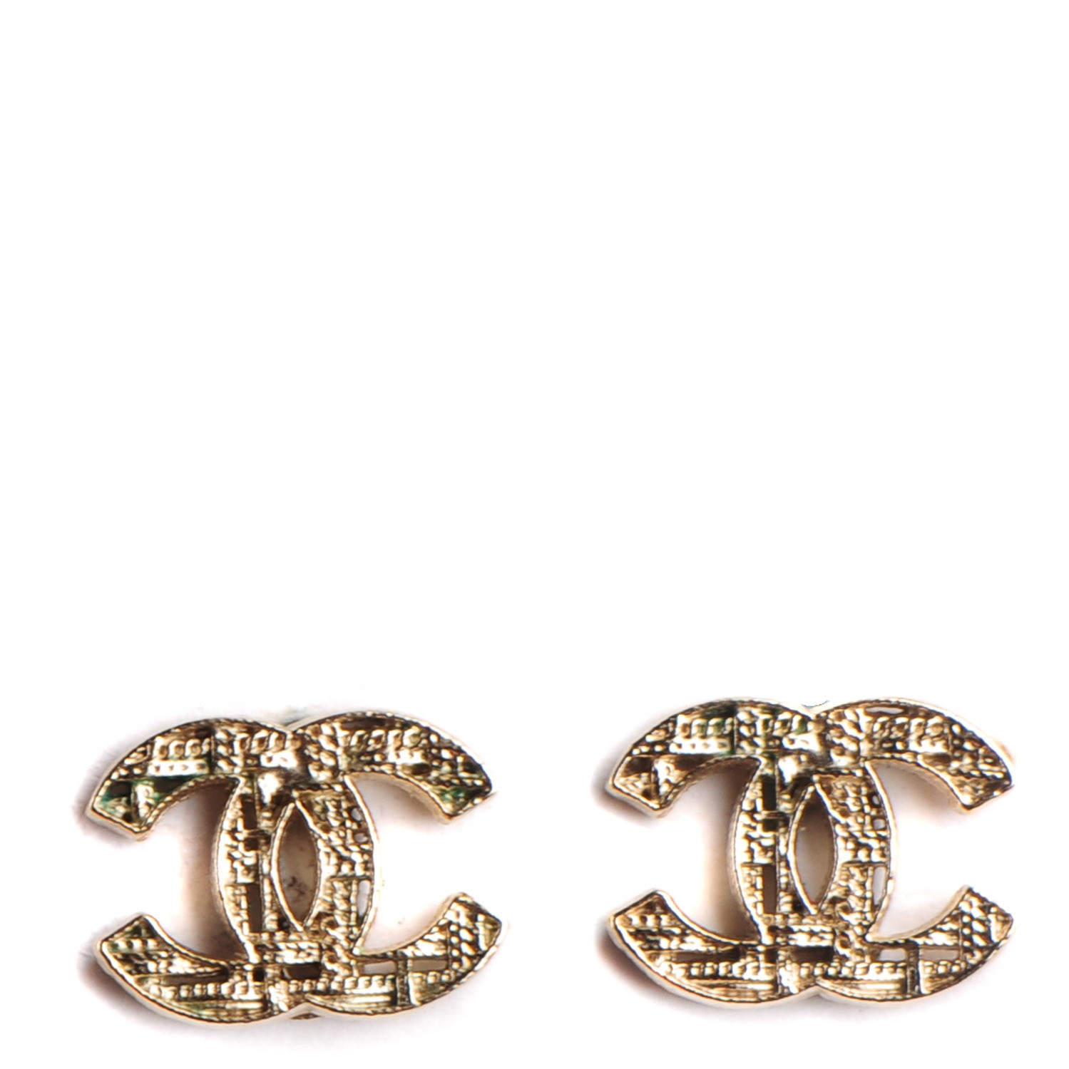 chanel tweed earrings