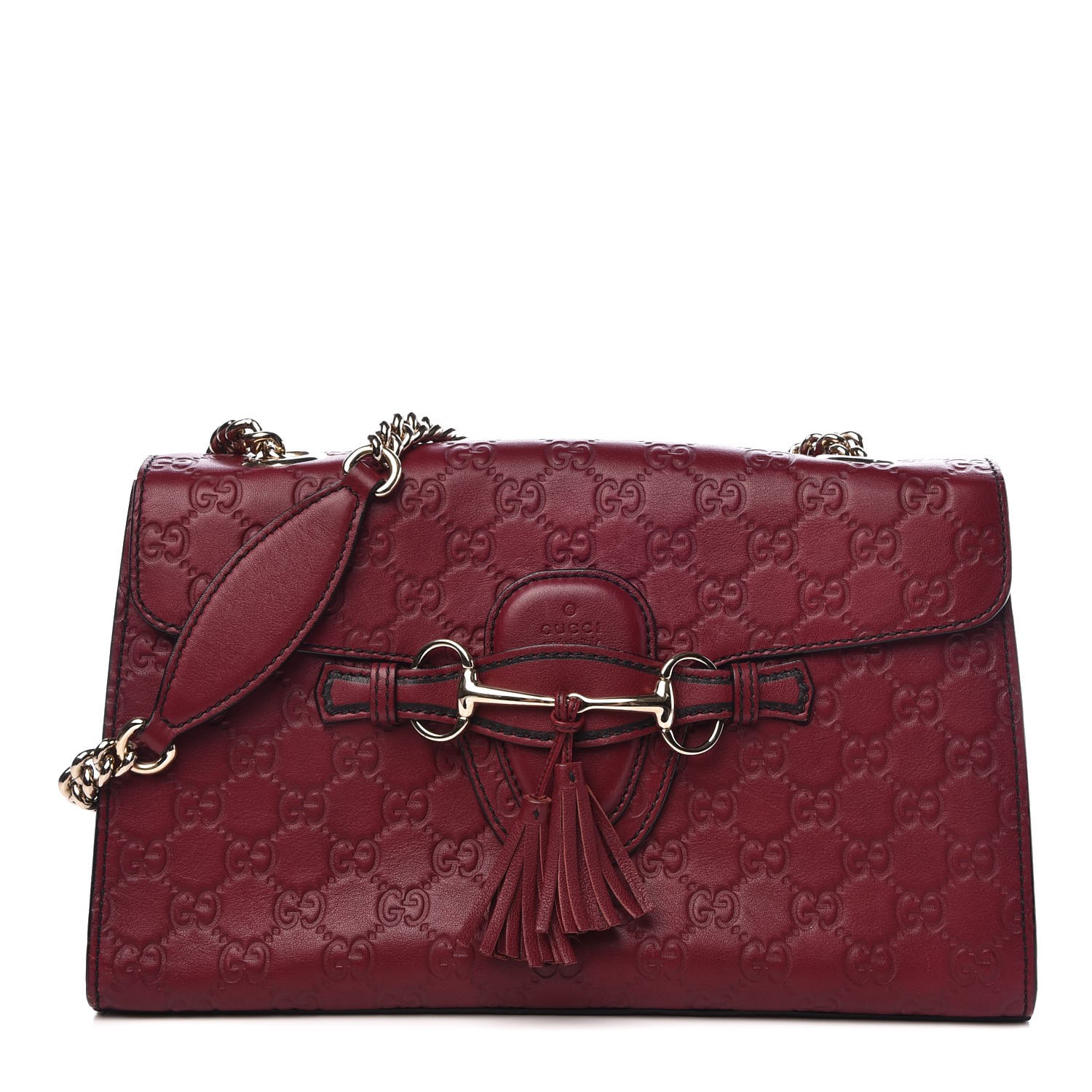 gucci emily guccissima chain shoulder bag