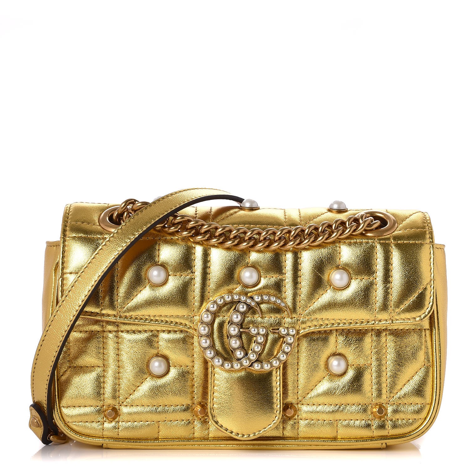 gold gucci bag