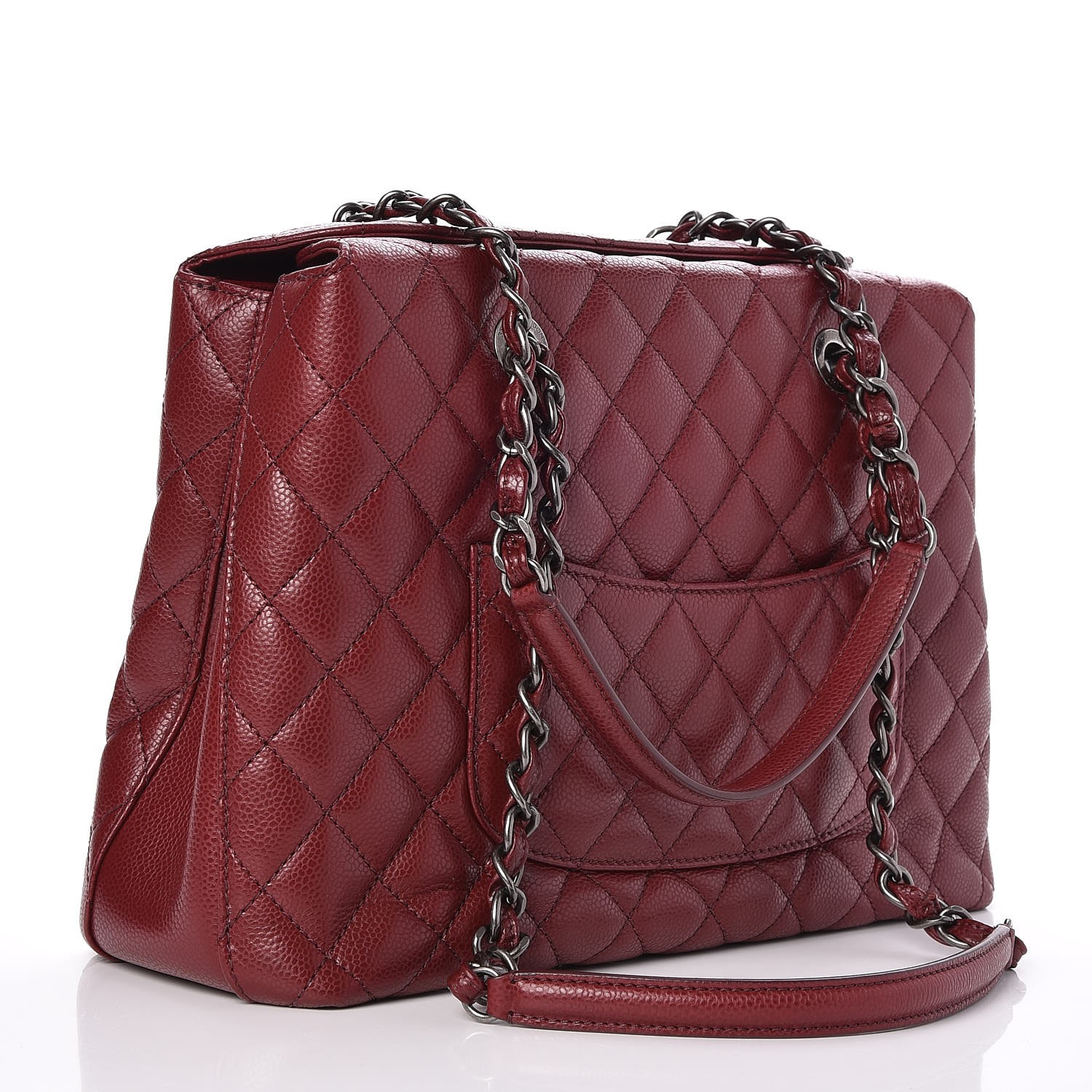 fleece trim quilted city bag