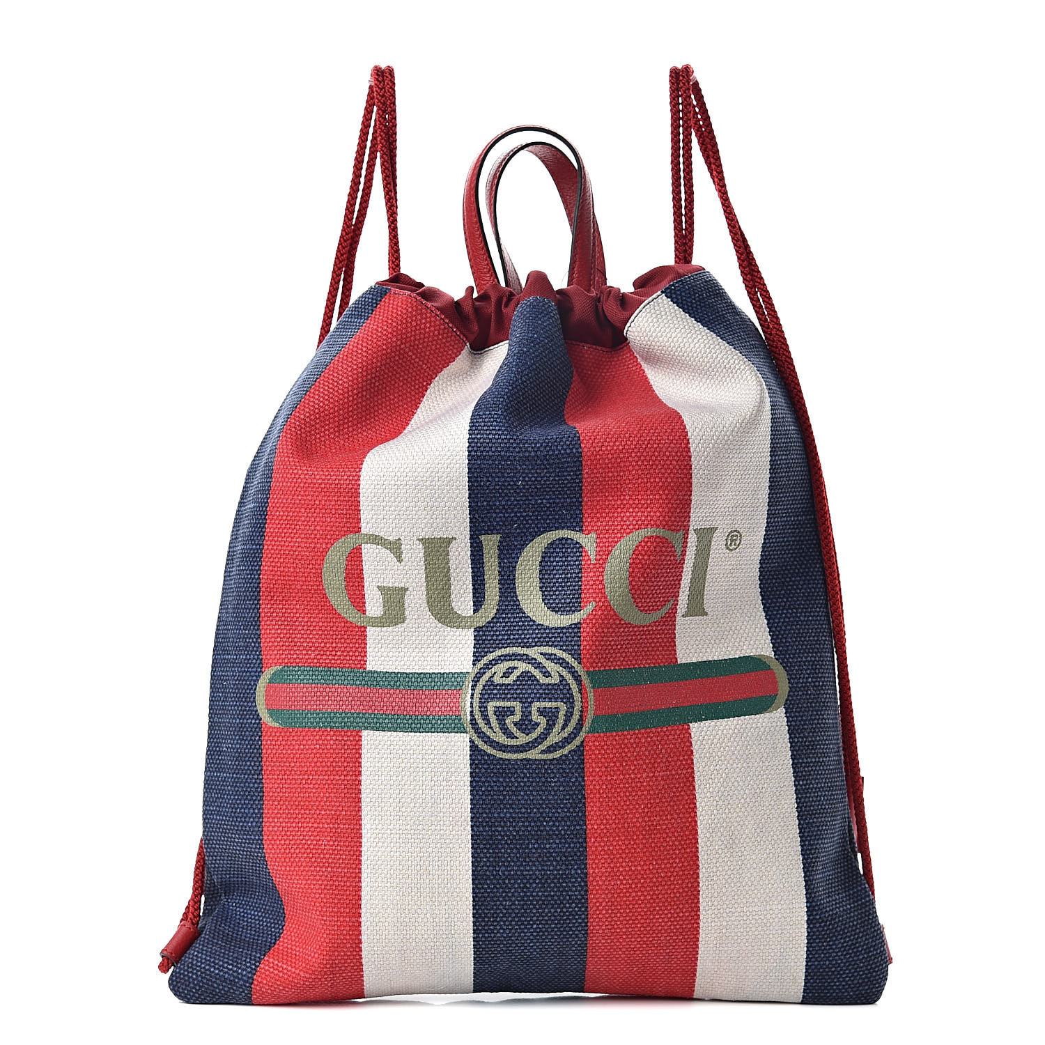 gucci backpack with stripe