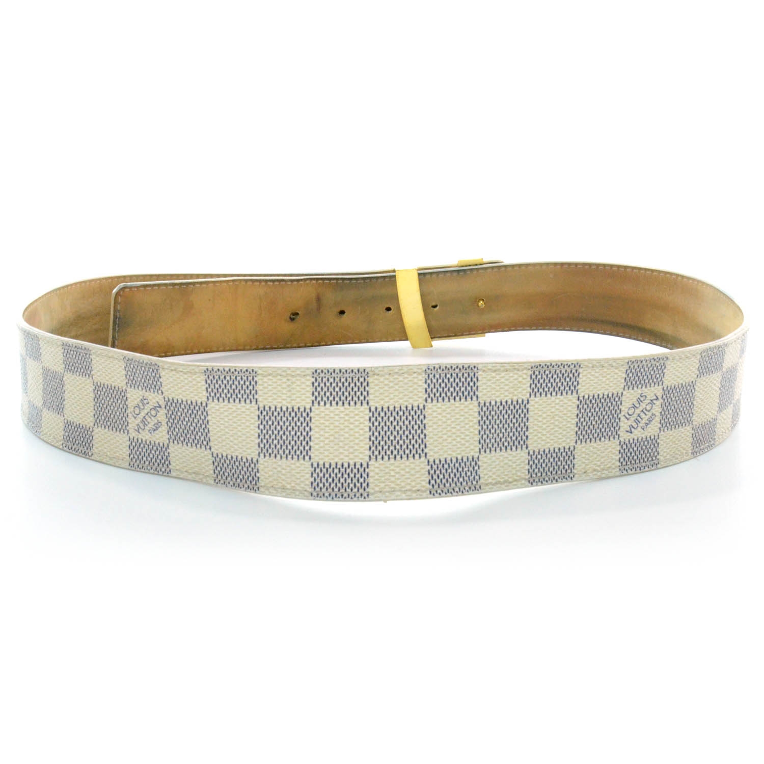 damier azur belt