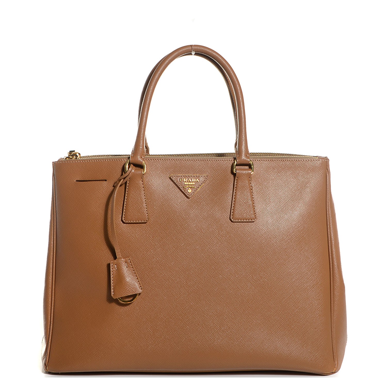 prada saffiano caramel