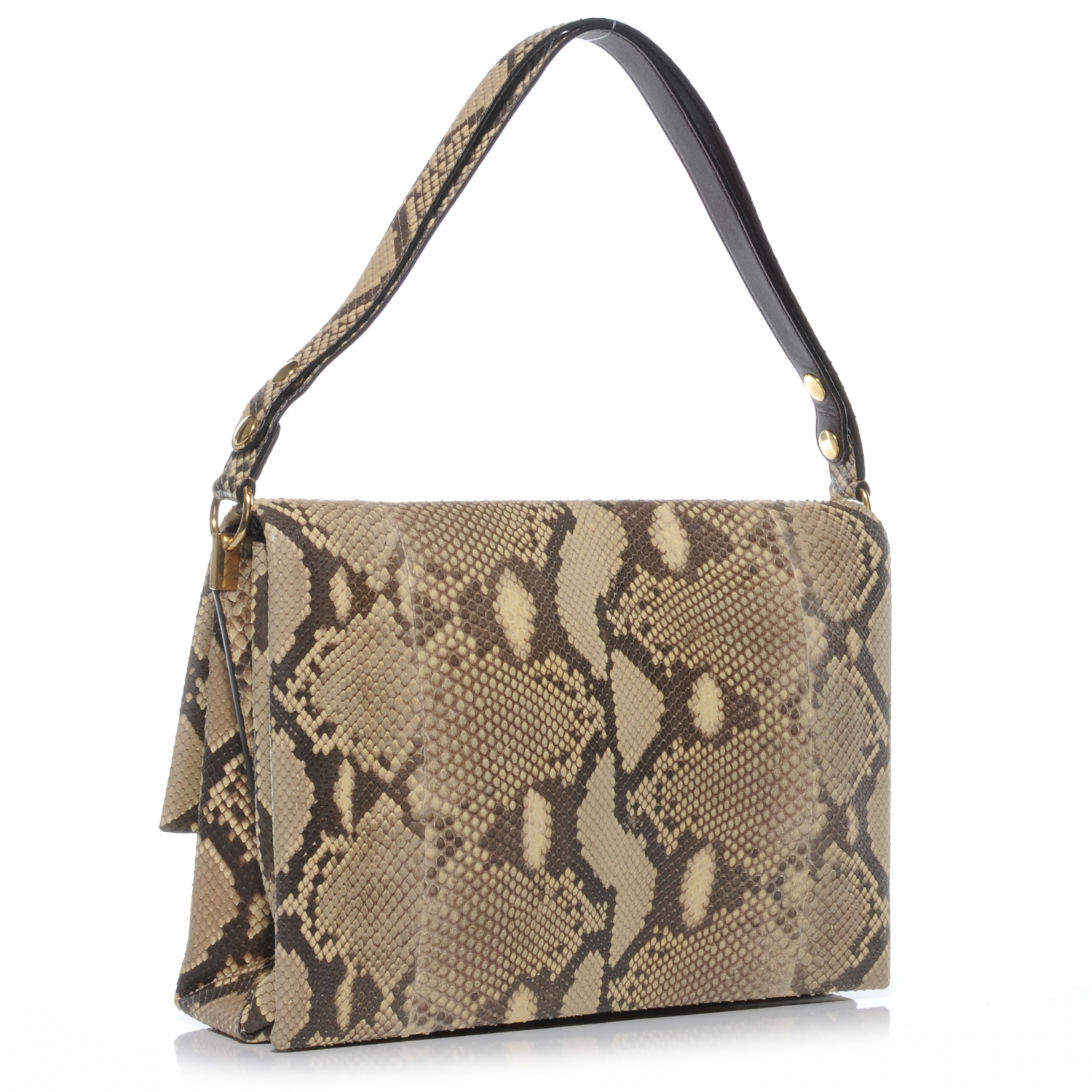 CELINE Python Blade Flap Bag Natural 43715