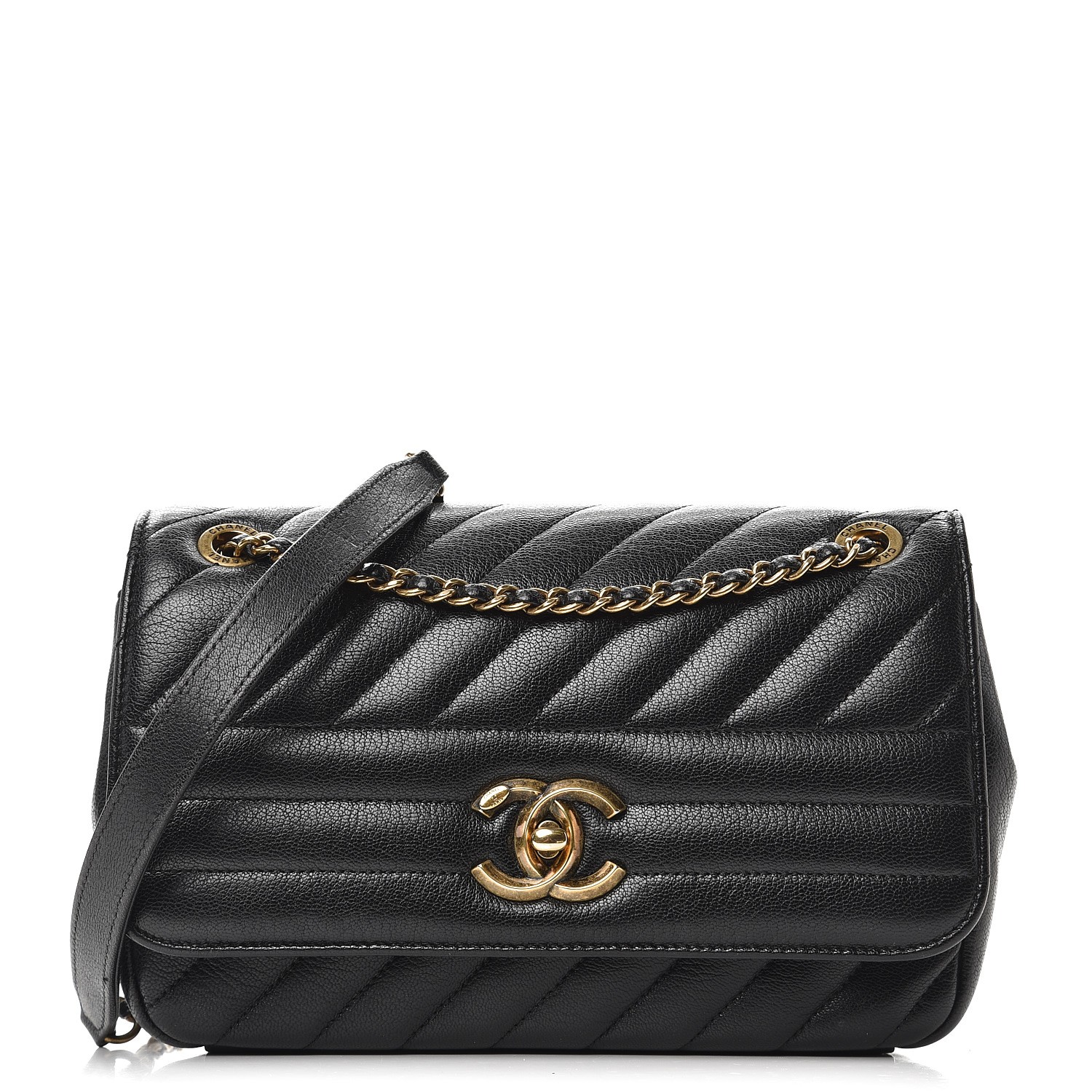 Chanel goatskin best sale flap bag