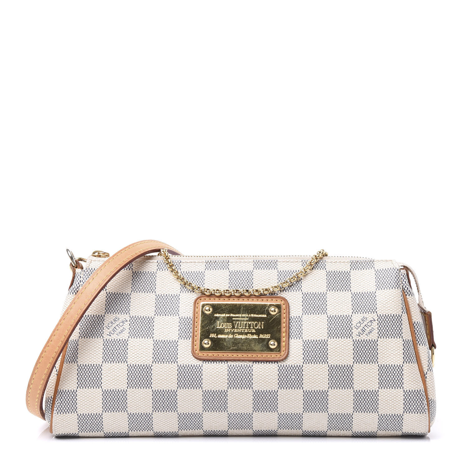 louis vuitton damier azur eva clutch