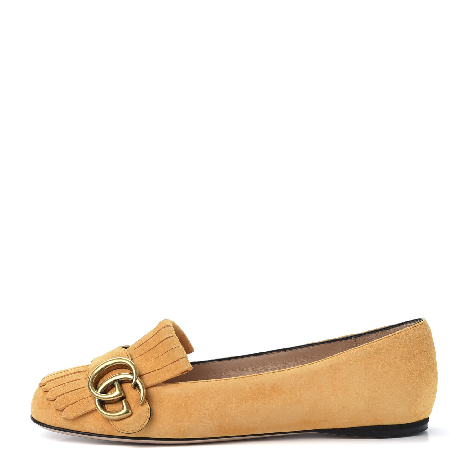 gg marmont fringe flat