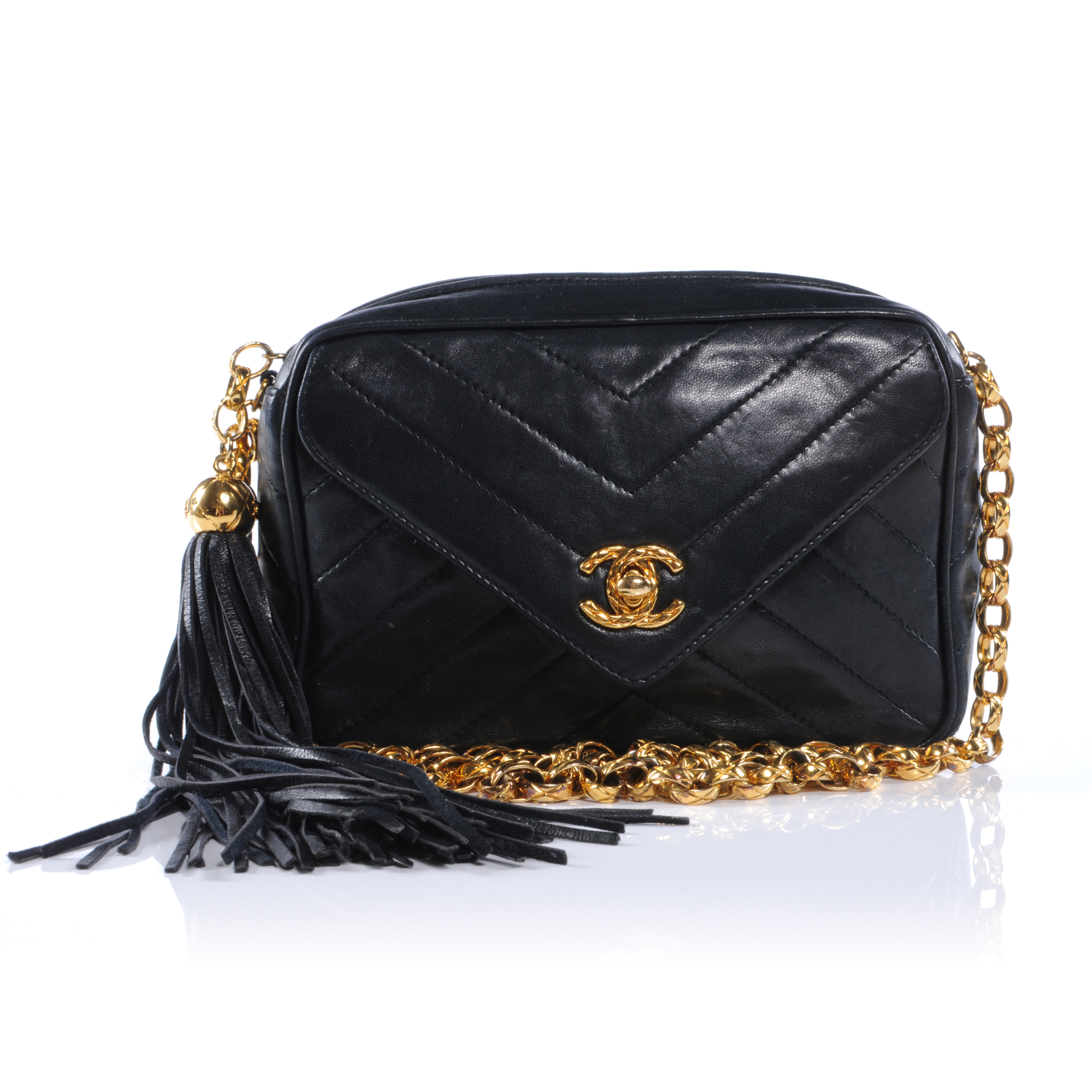 vintage chanel camera bag with tassel