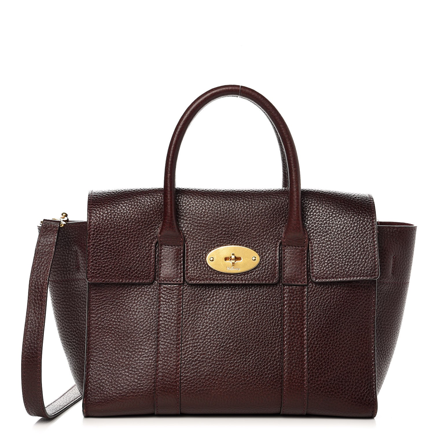 MULBERRY Natural Grain Leather Small New Bayswater Oxblood 296388